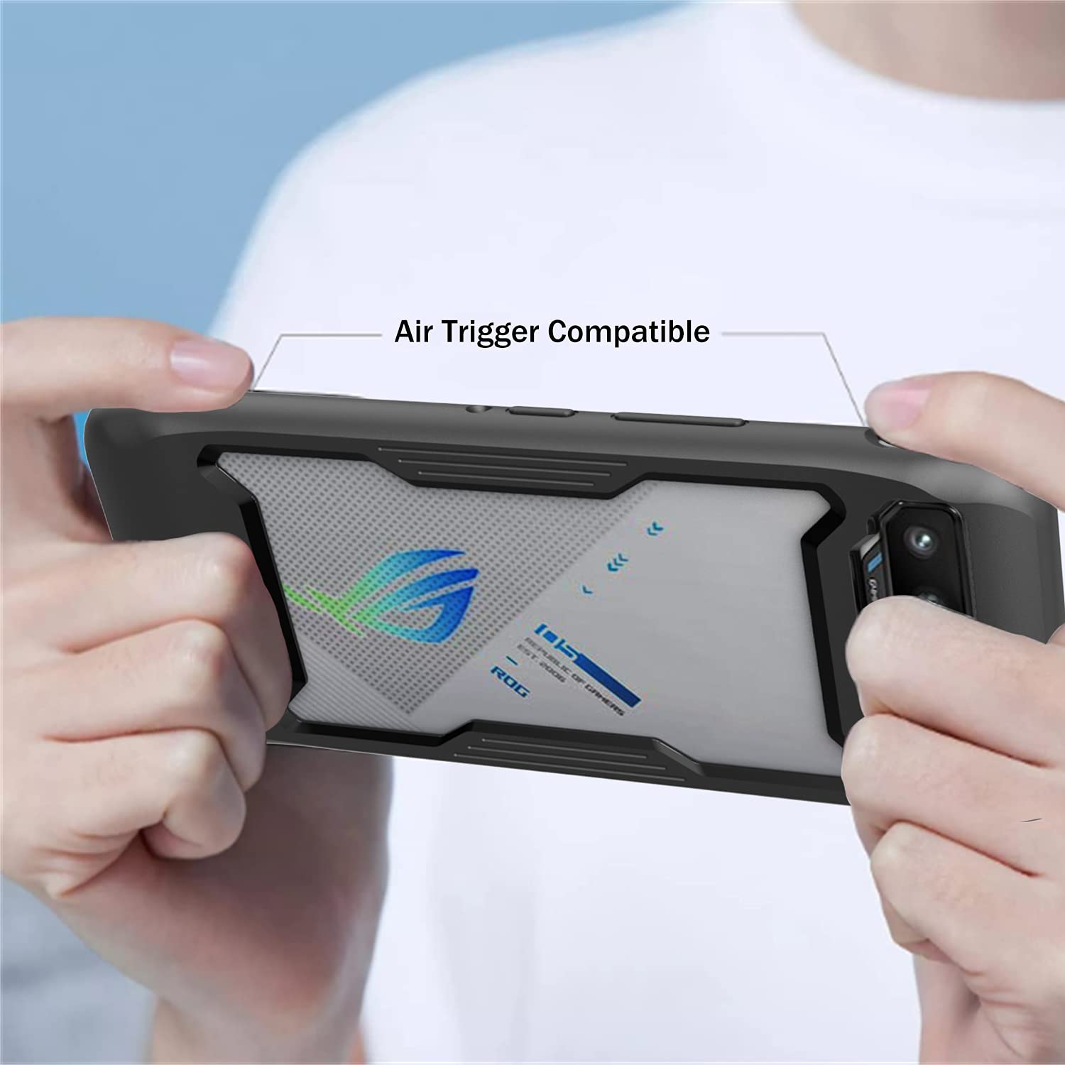 Nakedcellphone Showcase Series Compatible With Asus Rog Phone 5 / Rog 5 Pro/Rog 5 Ultimate Case, Matte Black Rugged Tpu Rubber H