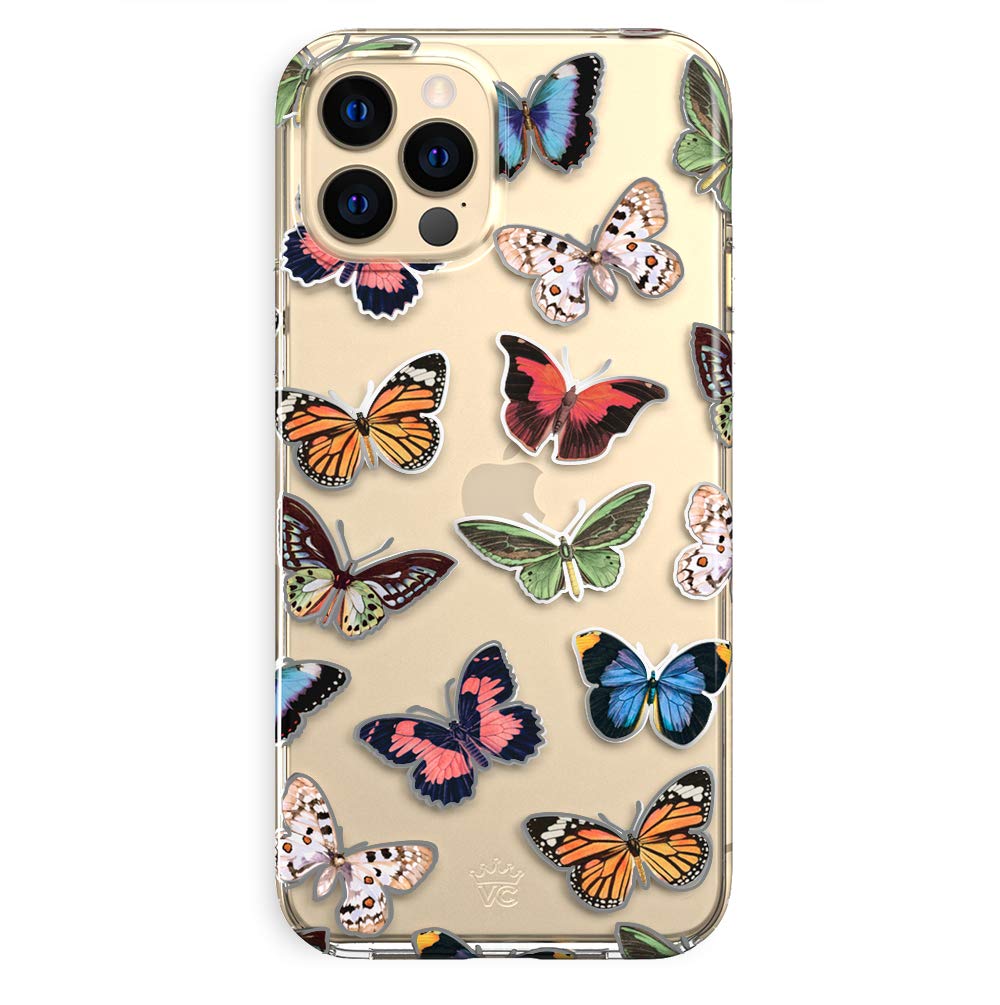 Velvet Caviar Clear Case For Iphone 12 Pro Max [8Ft Drop Tested] Cute Protective Cases For Women (Butterfly)