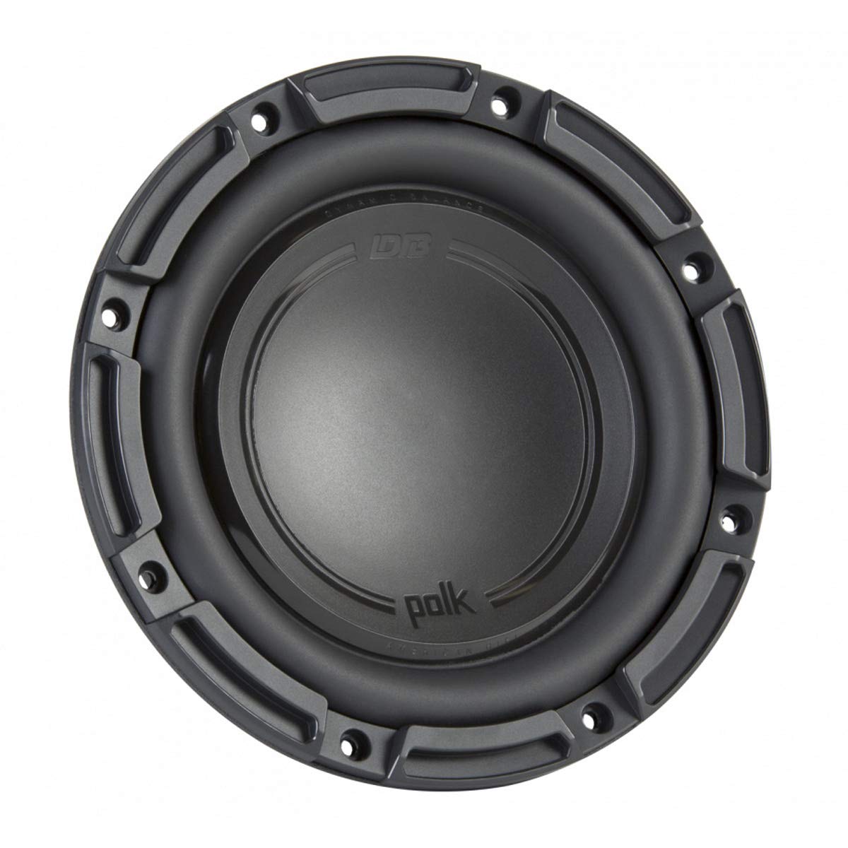 Polk Audio Db842 Svc - Db+ Series 8 Shallow Subwoofer For Marine/Car Sound System, 30Hz-200Hz Frequency Response, Single 4-Ohm V