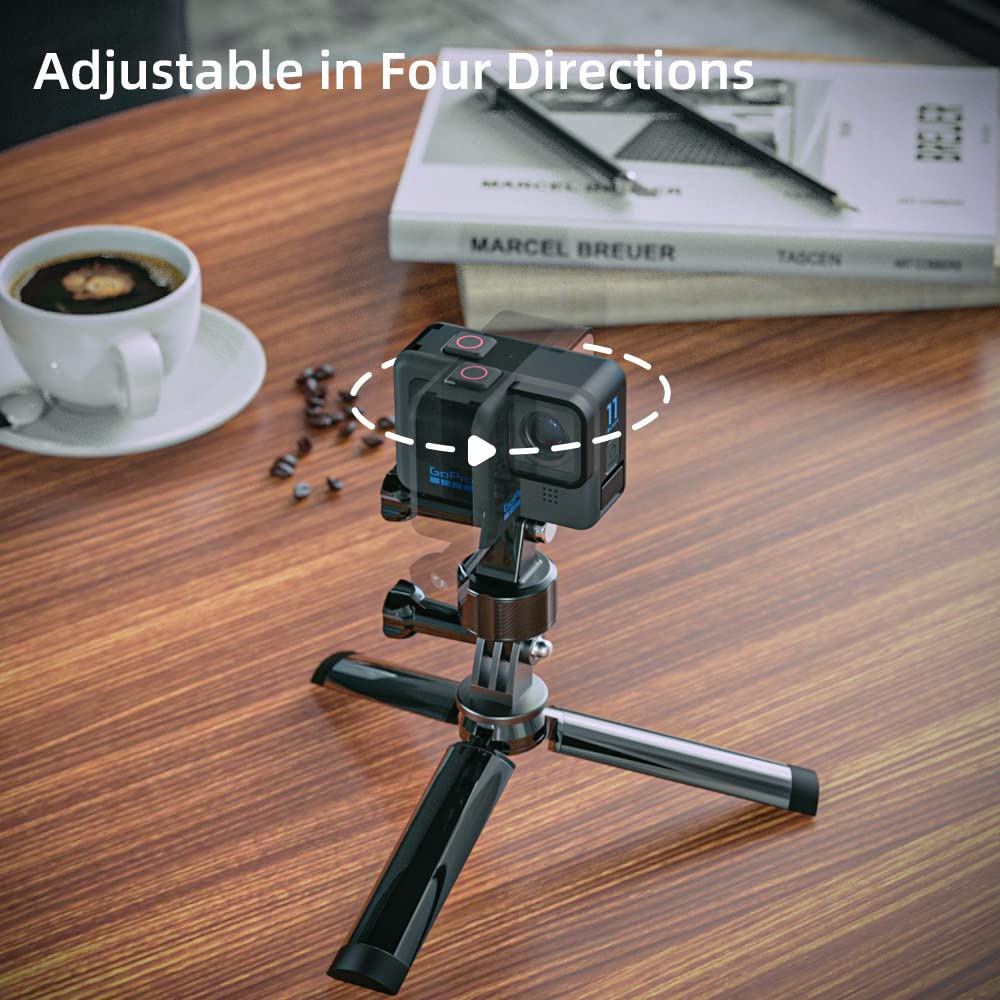 Skezn Magnetic Accessories For Gopro, Quick Release Base For Bike, Selfie Stick, Monopod, Tripod Mount, Compatible With Gopro Hero 13/12/11/10 Black, Akaso, Insta, Dji And More (Magnetic Accessories)