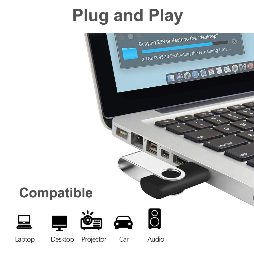 Usb 32Gb Flash Drive 10 Pack, Ablaze Usb 2.0 Memory Stick With Lanyards Swivel Thumb Drives Bulk Usb Drive 32Gb Pendrive Jump Dr