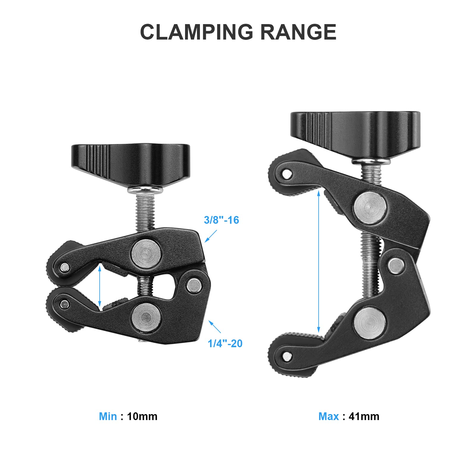 Szrig Crab Clamp Articulating Magic Arm With 1/4'' 20 Mini Ball Head For Camera Accessories