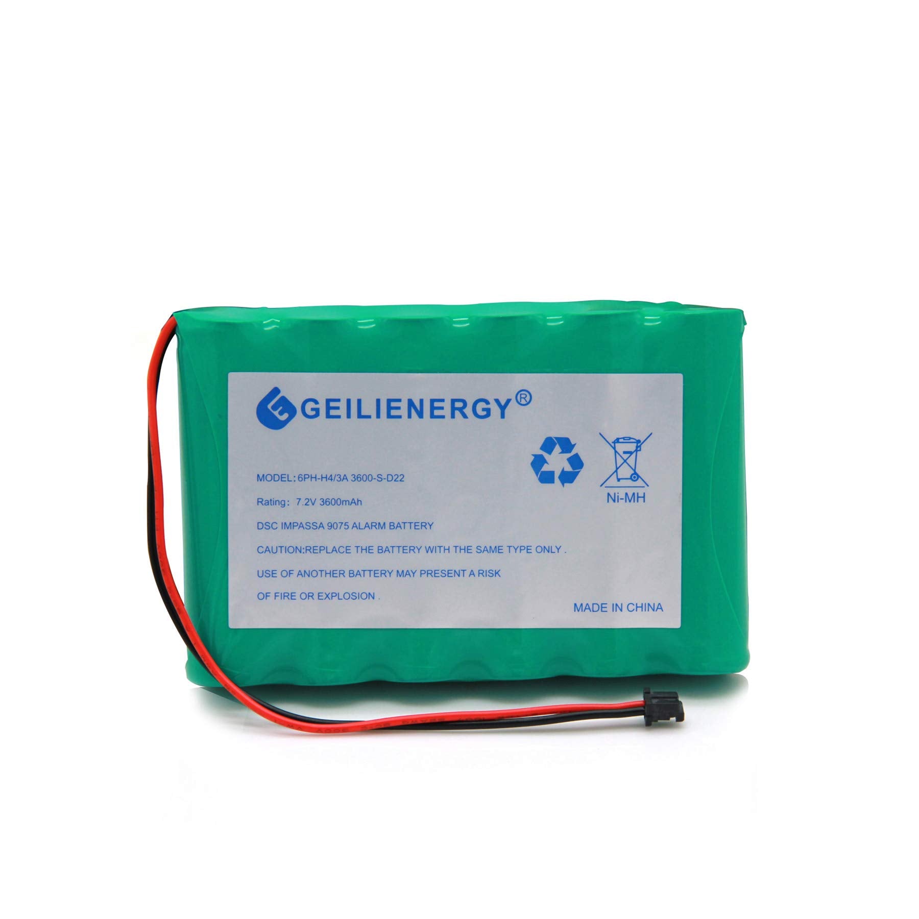 Geilienergy 6Ph H 4/3A3600 S D22 7.2V 3600Mah Ni Mh Battery Compatible With Dsc Impassa 9057 Battery Wireless Security System