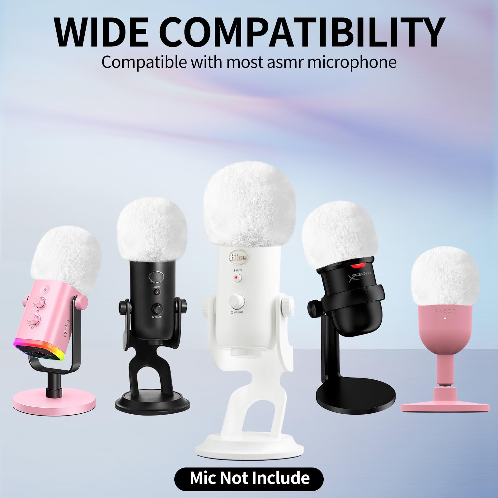 Pop Filter For Blue Yeti Microphone,Professional Mic Covers Foam With Furry Windscreen Muff Isolation Windshield For Yeti,Yeti X