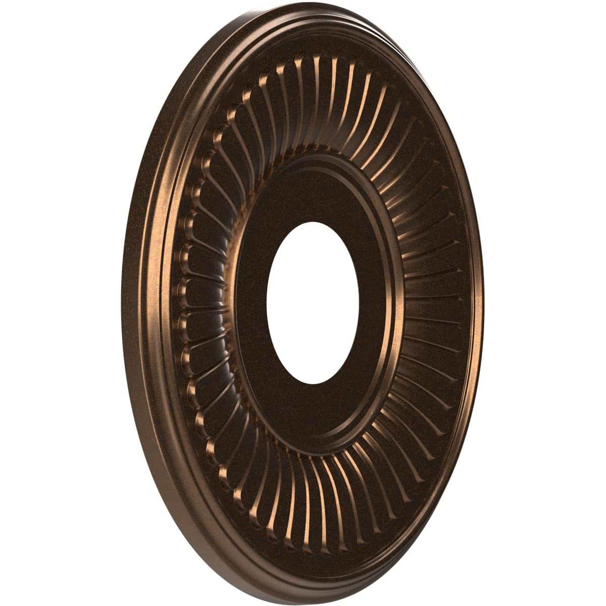 Ekena Millwork Cmp13Becab Berkshire Thermoformed Pvc Ceiling Medallion (Fits Canopies Up To 5 3/4), 13Od X 3 1/2Id X 3/4P, Metal
