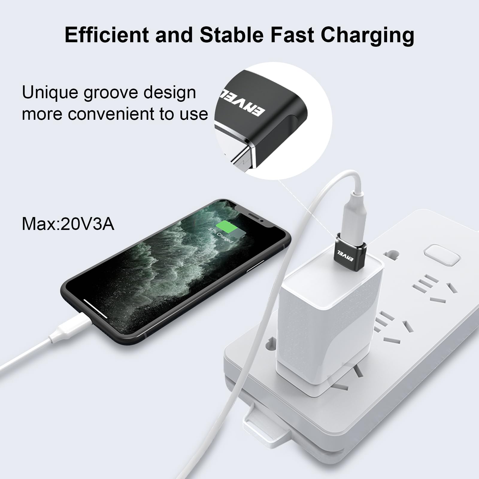 Envel Usb C To Usb Adapter, 10 Gbps Usb 3.2 To Usb C Adapter Usb Type-C Otg Charger Converter, Compatible With Apple Watch Iphon