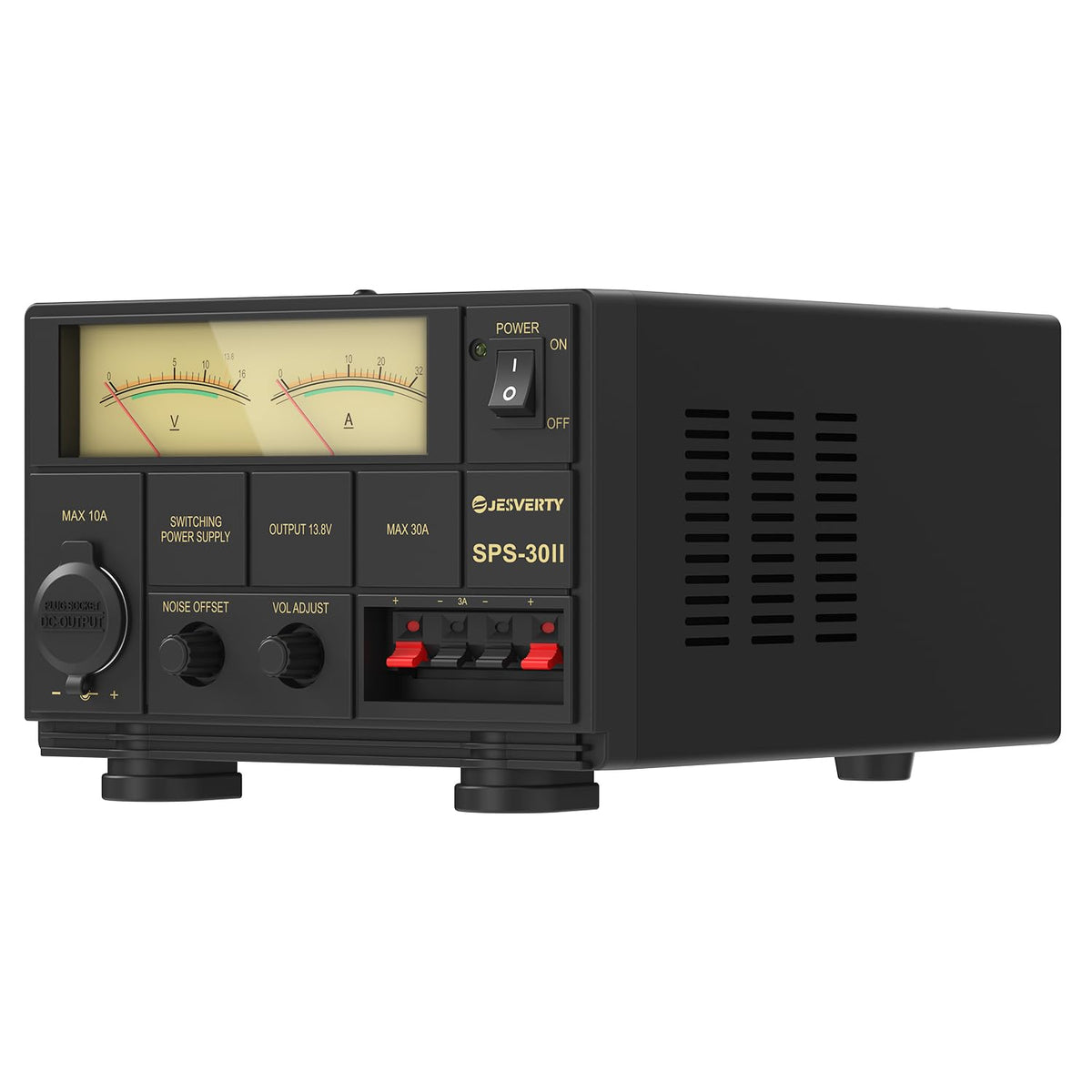 Universal Compact Bench Power Supply  30 Amp Regulated Home Lab Benchtop Ac To Dc Converter 13.8 Volt/9 15Volt, Cooling Fan, Scr