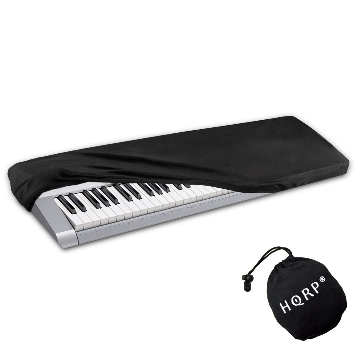 HQRP Elastic Dust Cover - Spandex Stretch Protector, Locking Clasp - 61-76 Key Digital Piano - compatible with Casio LK-265 LK-2