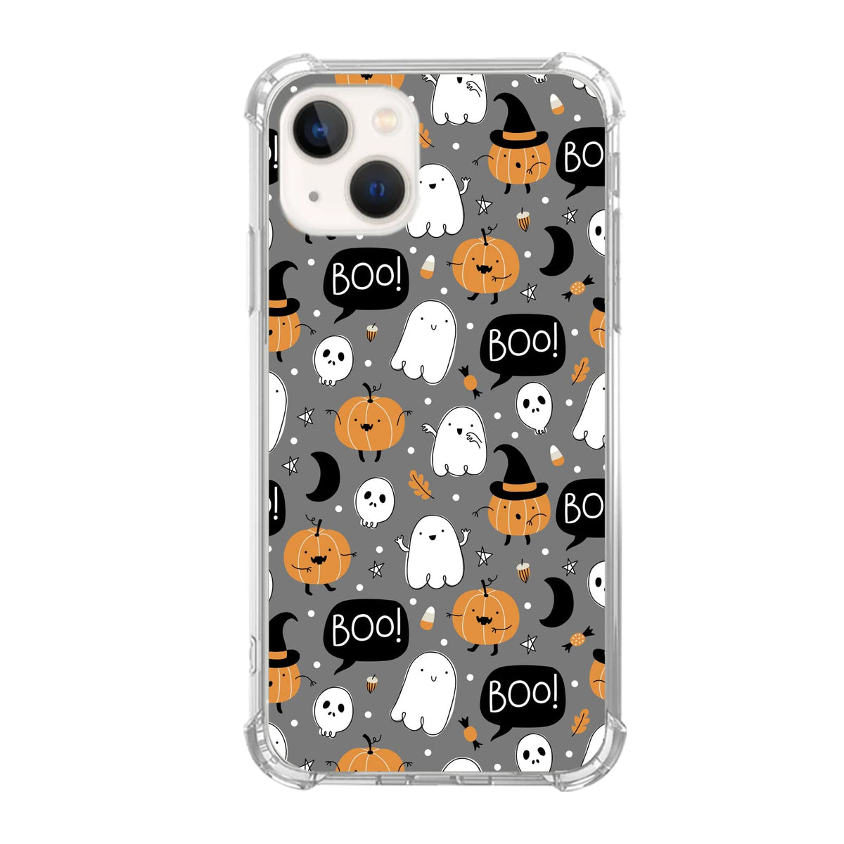 Eurdosmk Cute Halloween Ghost Case Compatible With Iphone 13, Witchy Pumpkin Halloween Boo Case For Iphone 13 For Teens Men And 