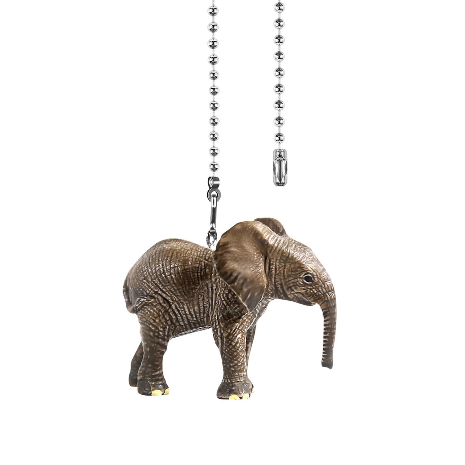 Dotlite Elephants Ceiling Fan Pull Chain,12In Safari Animal Fan String Pulls Charm Extension Decorative,3Mm Diameter Beaded Fan