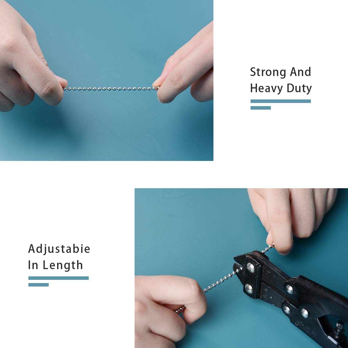 2Pcs Light Blue Pull Chain Crystal Glass Ice Cracked Ball Pull Chain For Ceiling Fan Light Decoratio 50Cm Extension Chain