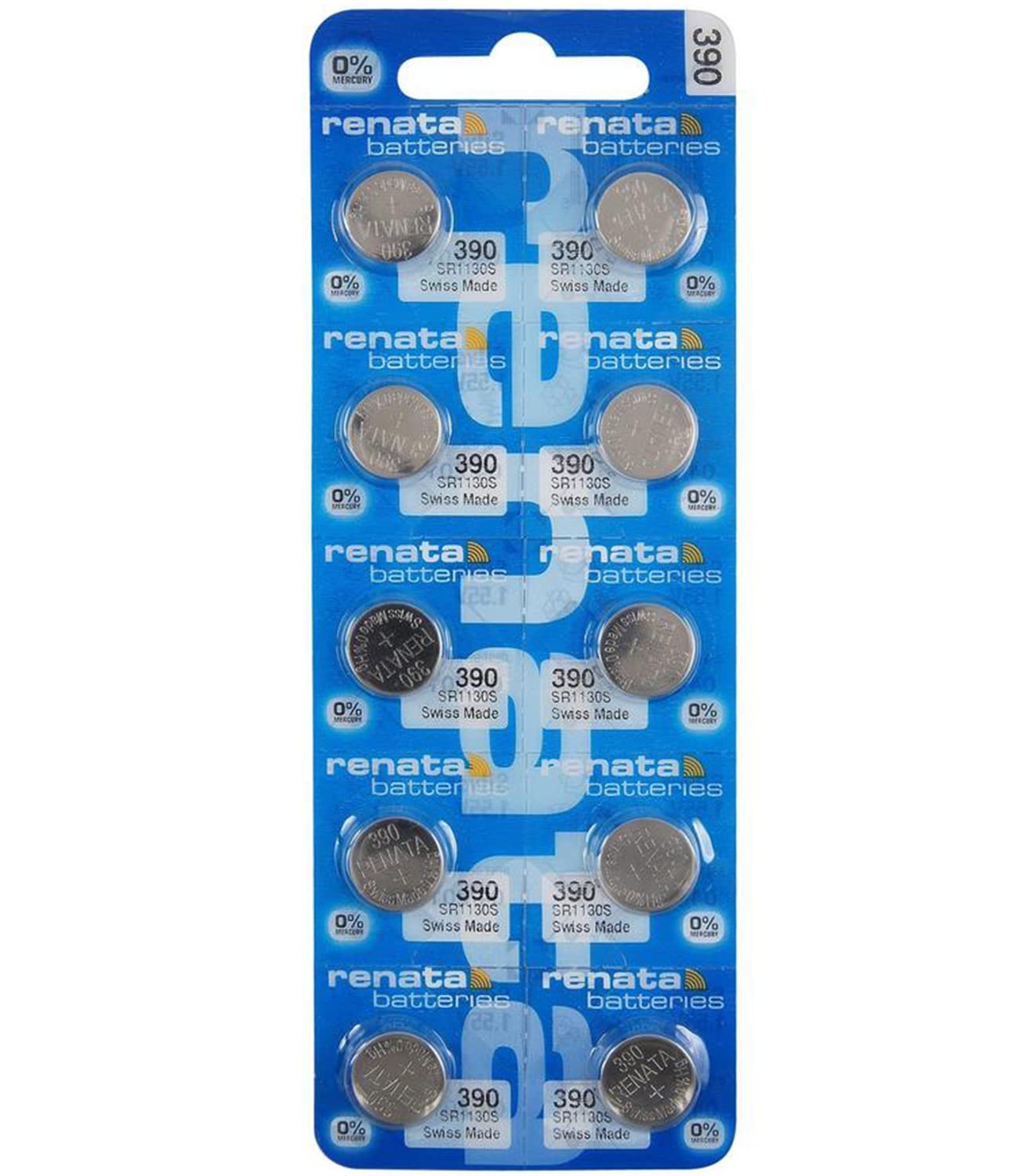 Renata 390 Sr1130Sw Batteries   1.55V Silver Oxide 390 Watch Battery (10 Count)