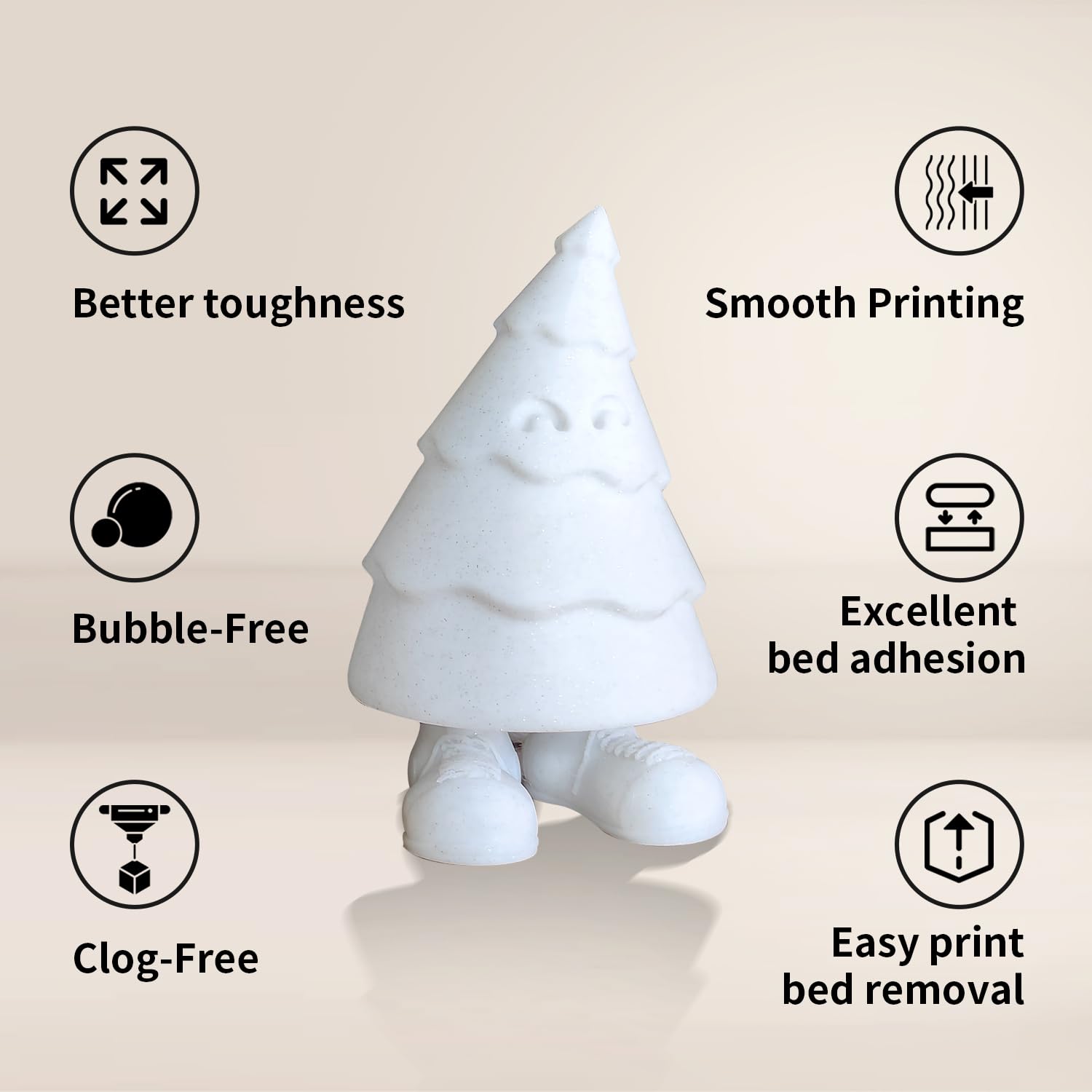 Hp3Df Pla Filament, Pla Plus(Pla+), 3D Printer Filament, Pla Filament 1.75Mm Dimensional Accuracy +/- 0.02Mm, 1Kg Spool (2.2 Lbs