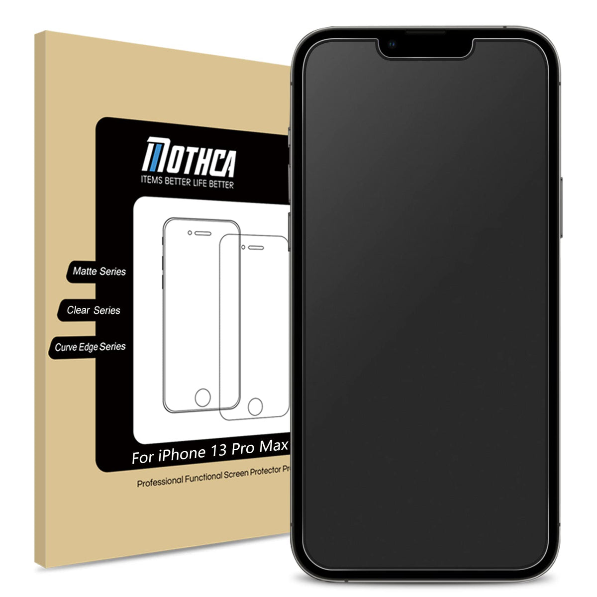 Mothca Matte Glass Screen Protector For Iphone 14 Plus/Iphone 13 Pro Max 6.7 Inch Anti Glare & Anti Fingerprint Tempered Glass C
