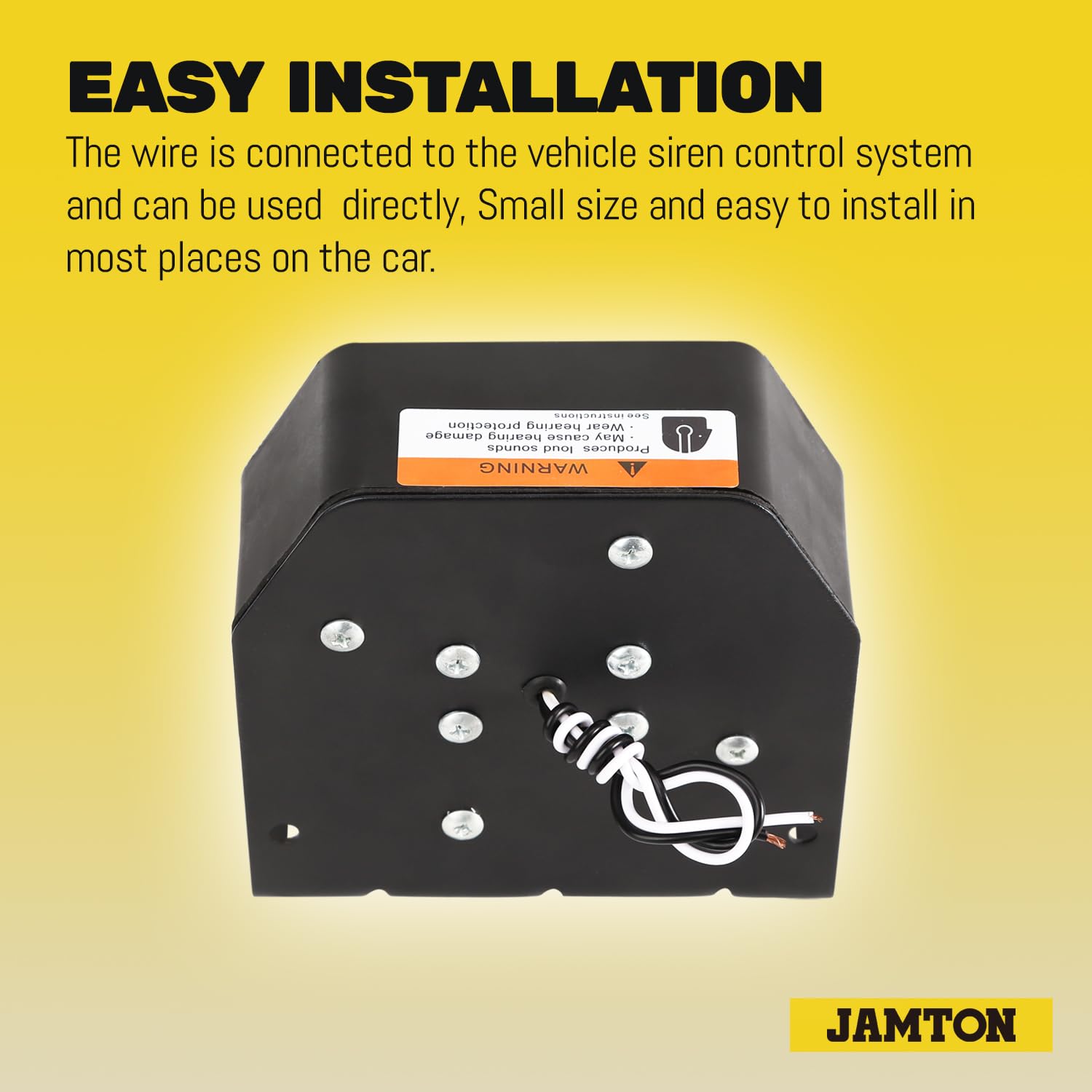 Jamtom Compact High Performance Pa Siren Horn, 200W/8 Ohms Ultra Slim Sirens Speaker For Police, Ambulance, Engineer Vehicles (C