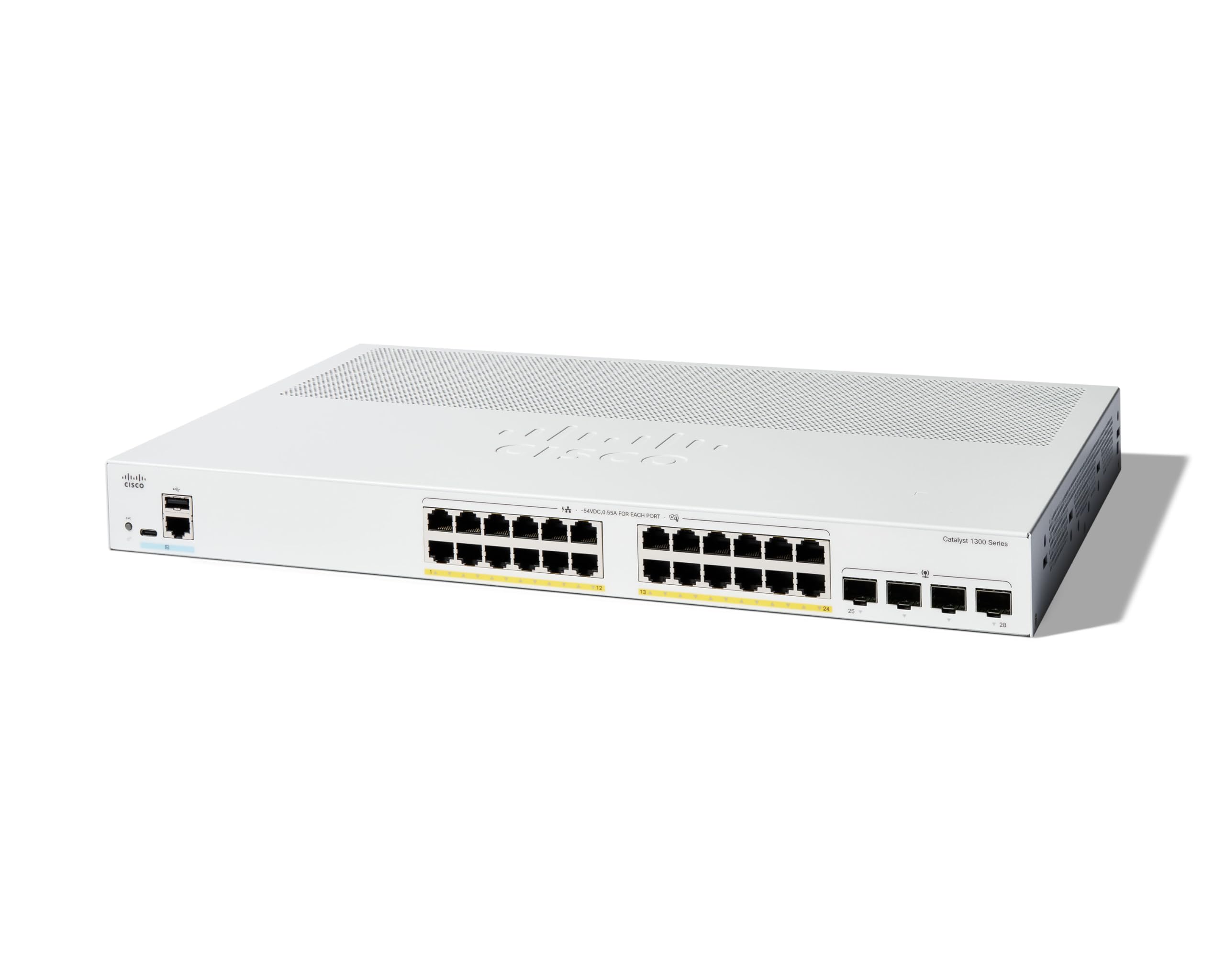 Cat 1300 24-port GE PoE 4x1G