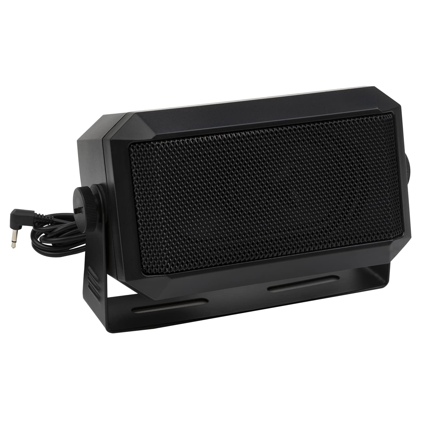 Zaxidaler Rectangular External Communications Speaker For Ham Radio Or Cb & Scanners, 5 Watt, Black Colour