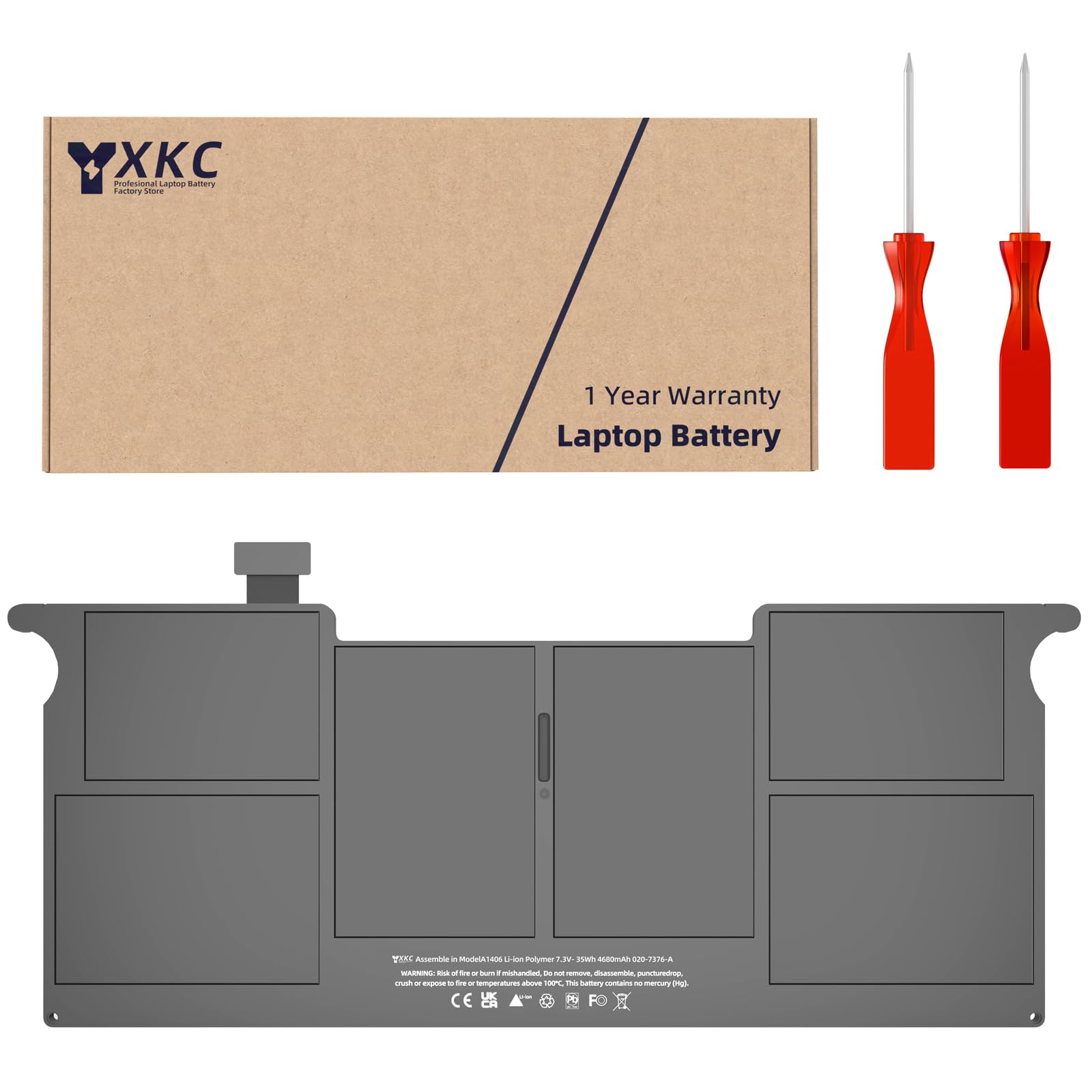 Yxkc A1465 Battery Replacement For Macbook Air 11 Inch A1406 A1370 A1495 Battery [Mid 2011 2012 2013 Early 2014 2015 Version] 39