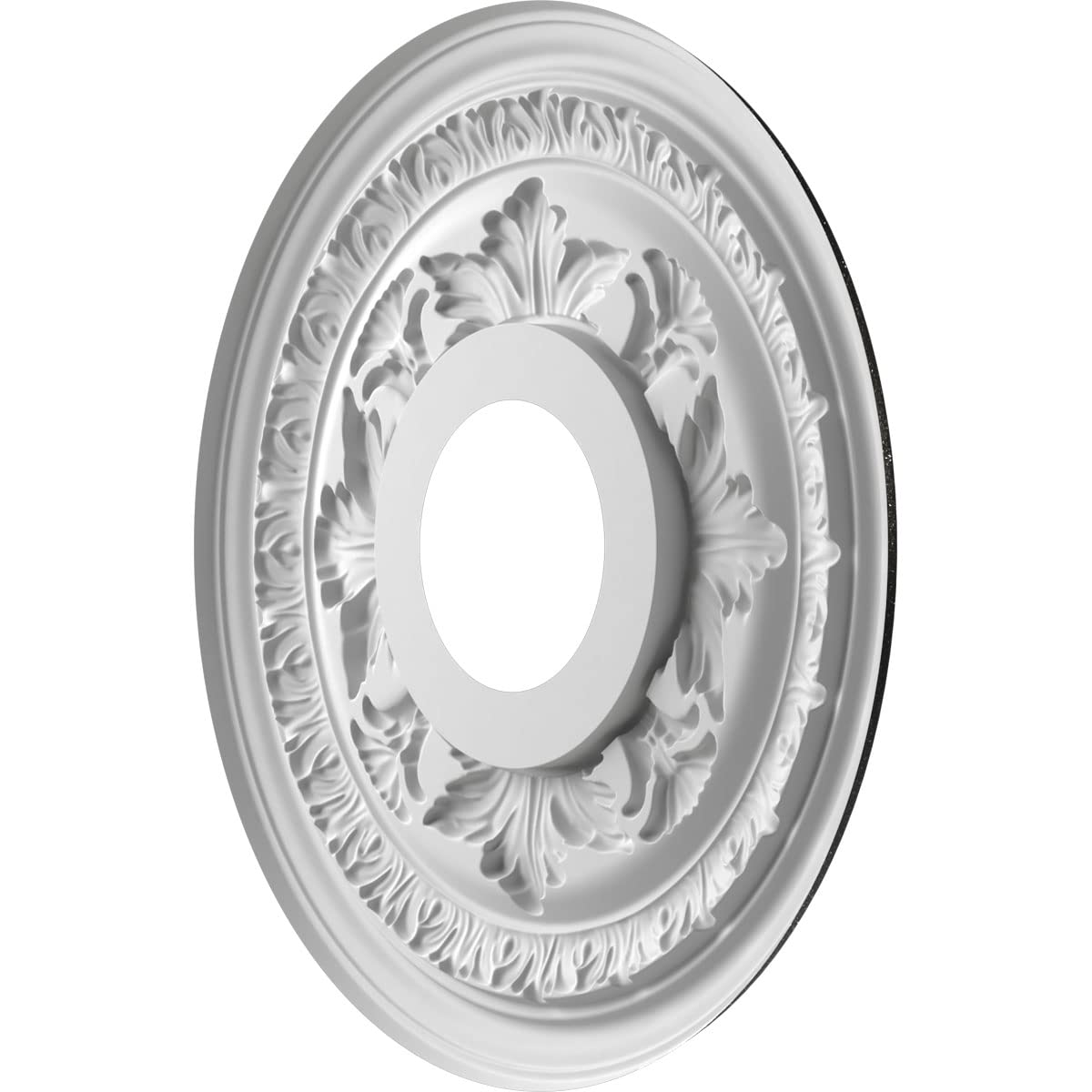 Ekena Millwork 13Od X 3 1/2Id X 3/4P Baltimore Thermoformed Pvc Ceiling Medallion (Fits Canopies Up To 5 1/4), Textured Metallic