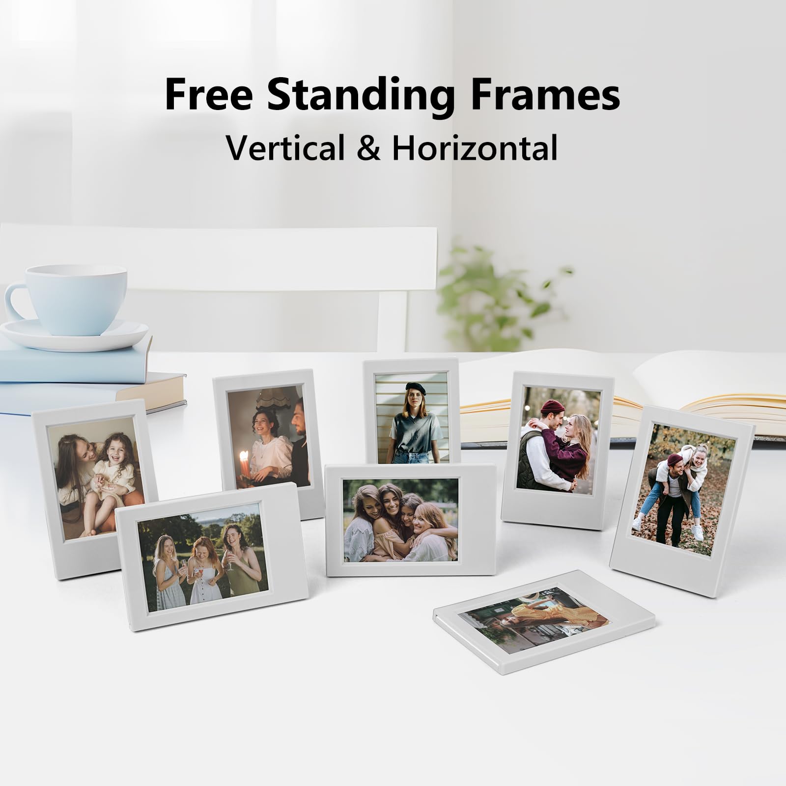 Hiyqin 2X3 Mini Photo Frames   8 Pack Mini Picture Frames For Fujifilm Instax 3    Instant Film   For Instax Mini 12 11 9 8 99 7