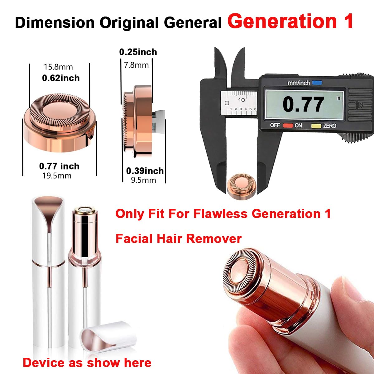 4 Pack Gen 1Nd Replacement Heads For Flawless Replacement Heads  Single Ring