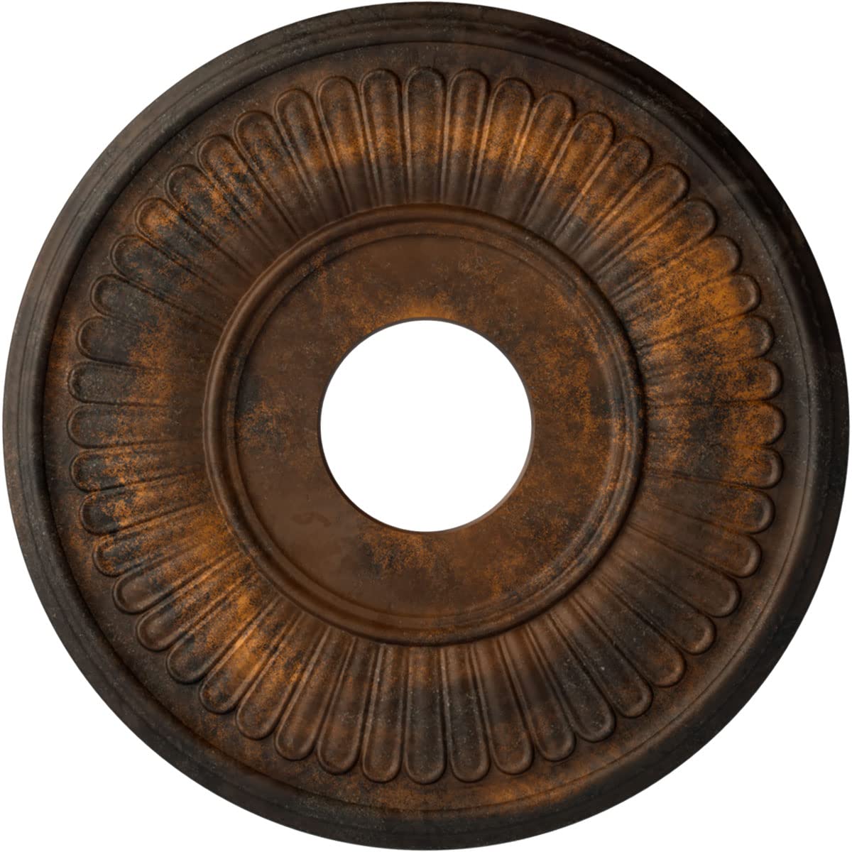Ekena Millwork CM15BERUS 15 3/4OD X 3 7/8ID X 3/4P Berkshire Ceiling Medallion Fits Canopies Up to 7, Rust
