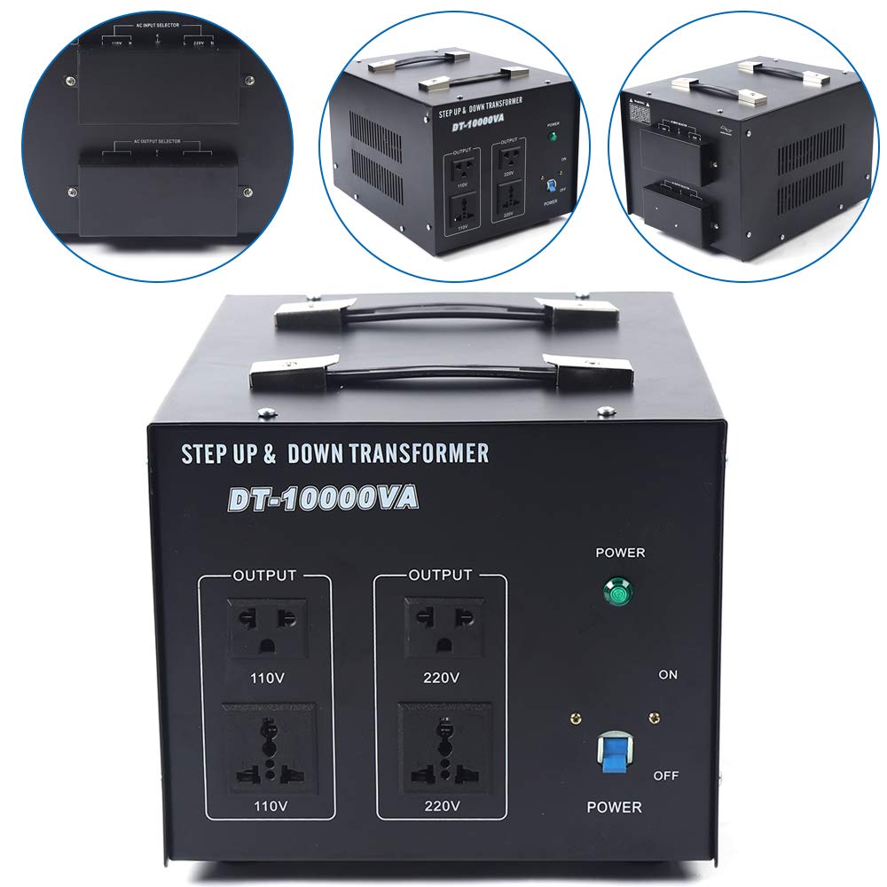 Futchoy St 10000 Heavy Duty Voltage Transformer Voltage Converter 110V To 220V Step Up/Down Transformer Voltage Converter