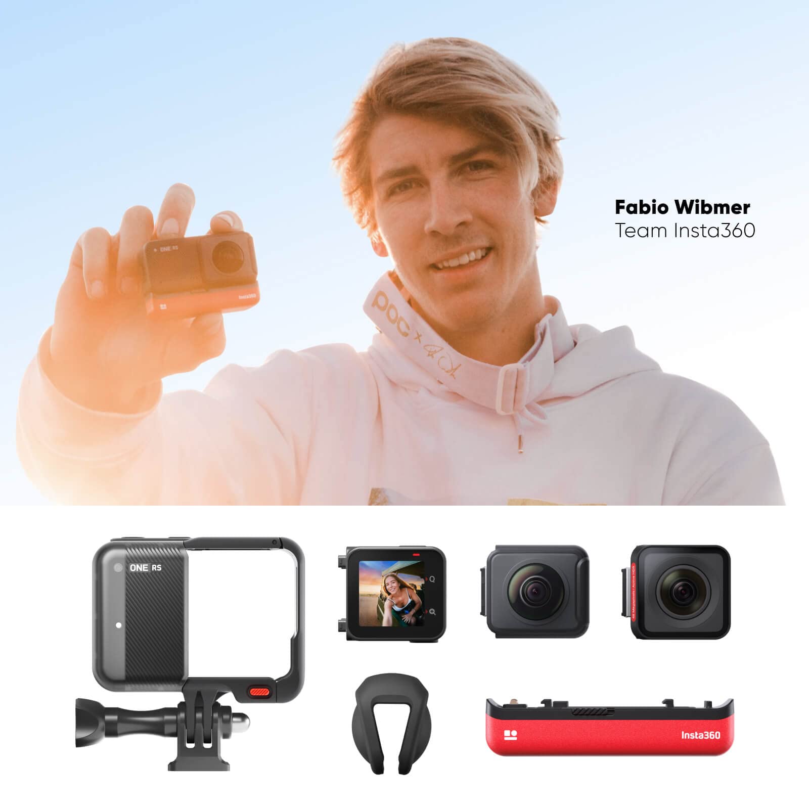 Insta360 One Rs Twin Edition - Waterproof 4K 60Fps Action Camera & 5.7K 360 Camera With Interchangeable Lenses, Stabilization, 4