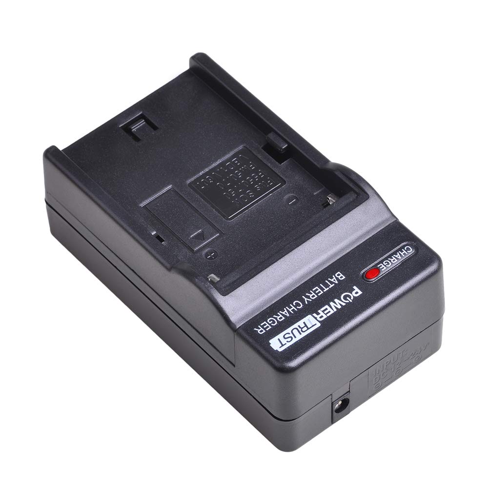 Powertrust 2 Pack Np Fm50 Np Fm50 Battery And Fast Charger For Sony Np Fm30 Np Fm51 Np Qm50 Np Qm51 Np Fm55H Trv280 Trv350 Trv25