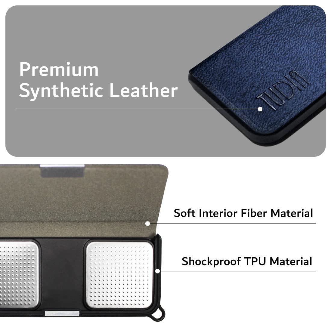 Tudia Travel Case Compatible For Kardiamobile Ekg Monitor, Premium Leather Magnetic Closure With Key Holder Protective Carrying