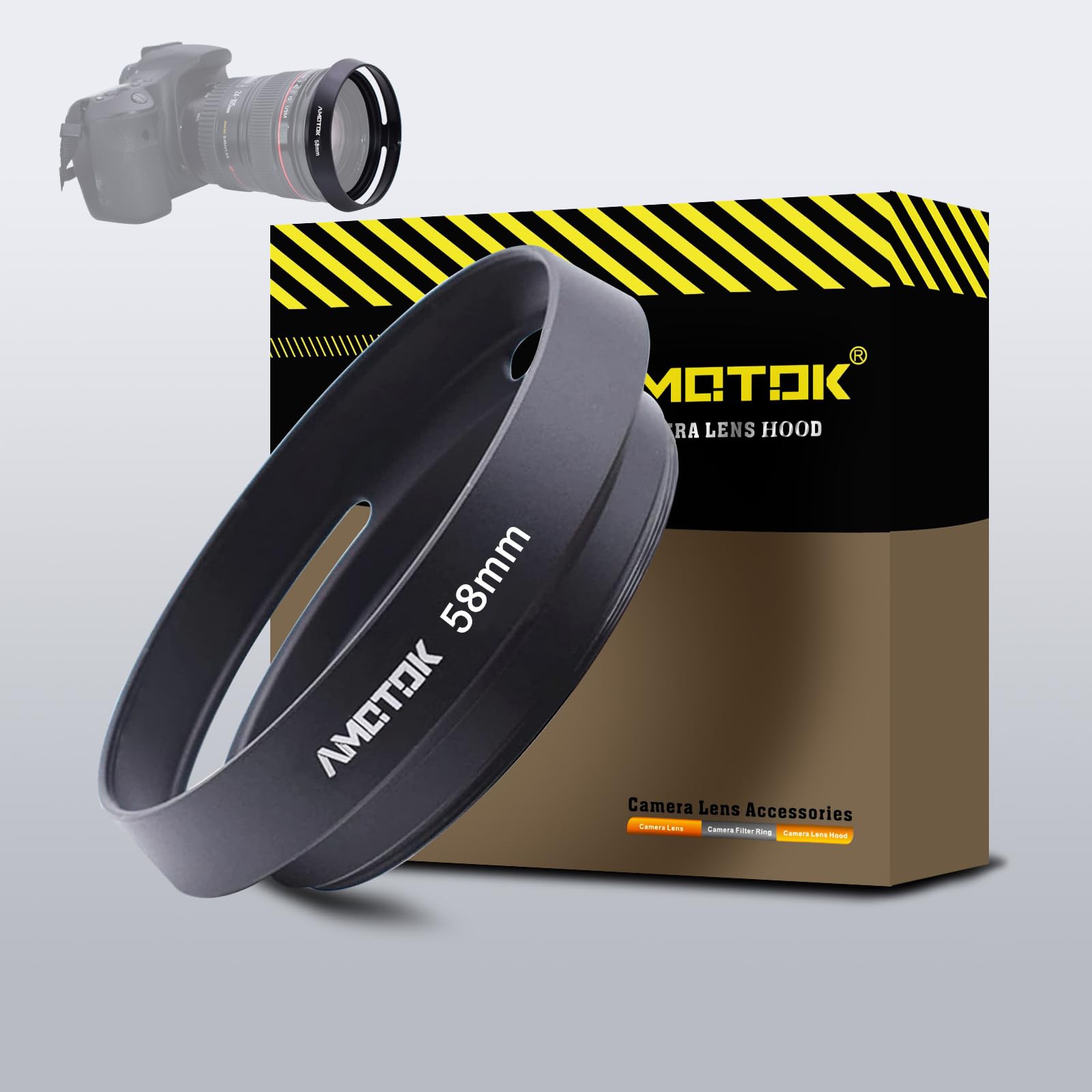 58Mm Camera Lens Hood Compatiable All Brands 58Mm Lenses.Example Ef100 300Mmf/5.6L;Ef75 300Mmf/4 5.6Iiusm,Ef 28Mmf/1.8Usm;Ef100M