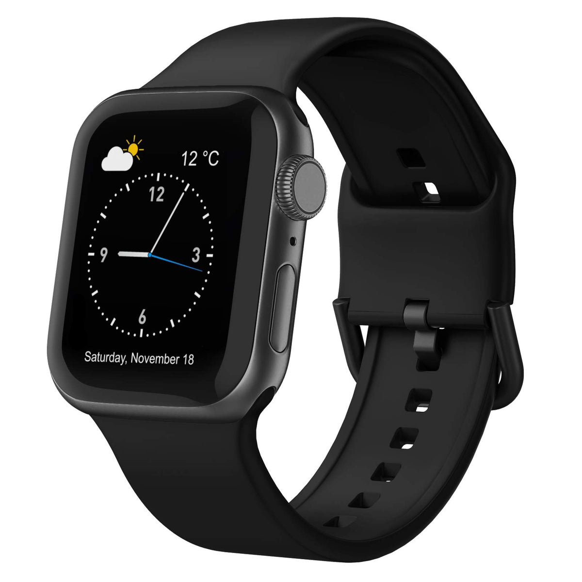 Sport Band Compatible With Apple Watch Bands 49Mm 45Mm 44Mm 42Mm, Soft Silicone Wristbands Replacement Strap With Classic Clasp