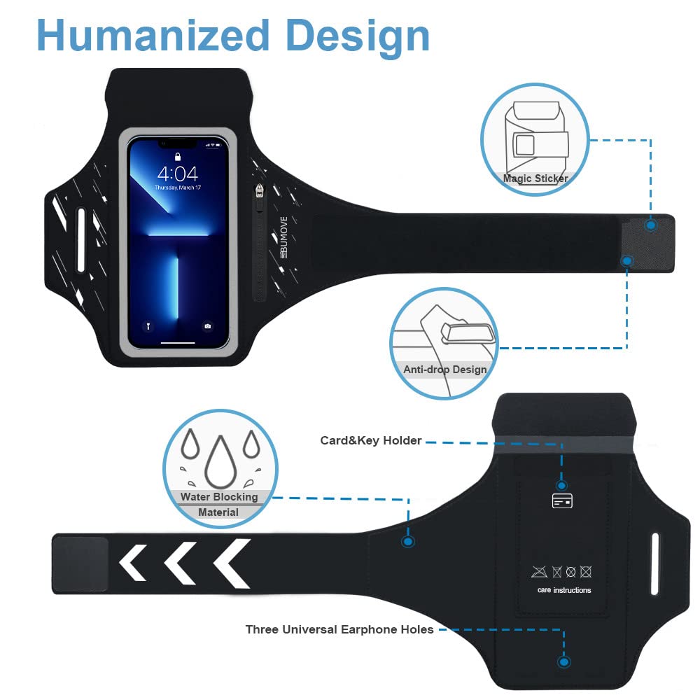 Running Armband For Iphone 16 Pro Max/16 Plus/15 Pro Max/15 Plus/Iphone 14 Pro Max/14 Plus/13,12,11 Pro Max, Gym Workouts Arm Ba