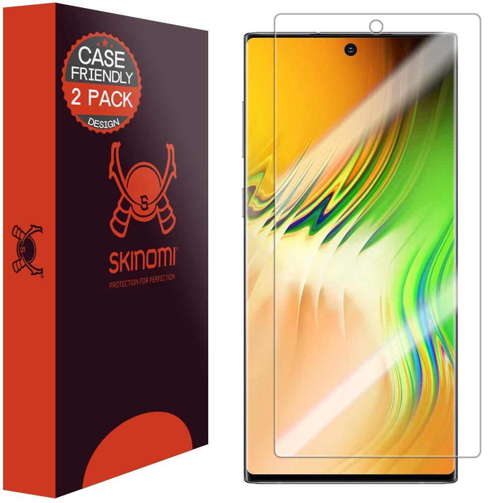 Skinomi Screen Protector Compatible With Samsung Galaxy Note 10+ Plus (Note 10+ 5G, 6.8 Inch Display)(2 Pack)(Case Compatible) C