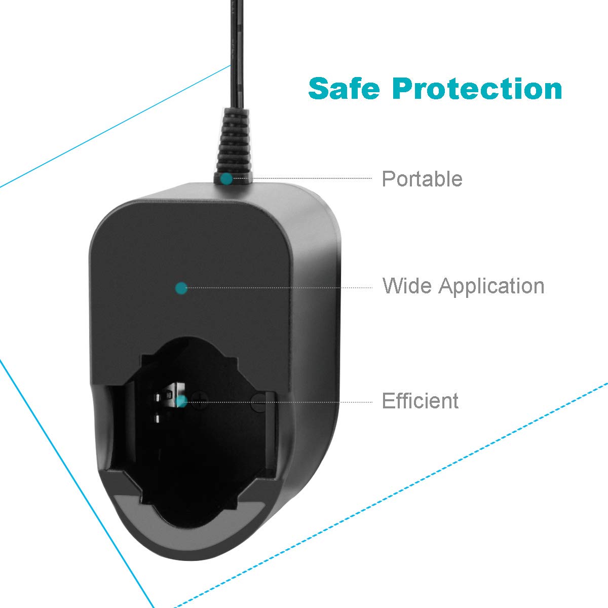 Creabest New 10.8V Battery Charger Compatible With Dremel 10.8V Li Ion Battery 855 01 855 02 8000 01 8001 01 8001 02 (Only For L