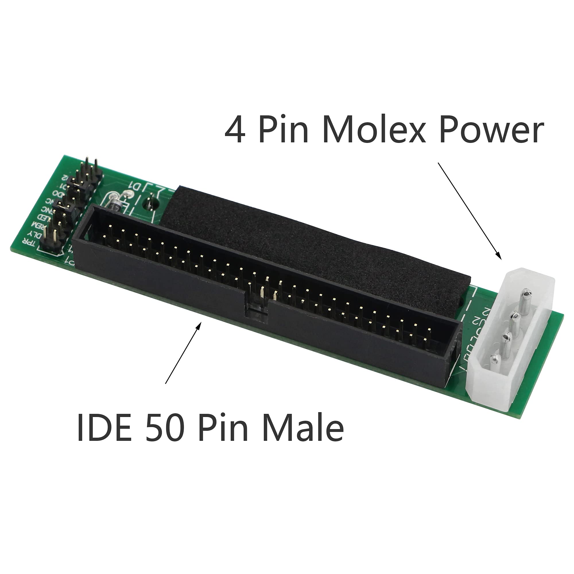 Cerrxian Scsi Sca 80 Pin Female To Ide 50 Pin Male Adapter Converter For Hard Disk, Computer