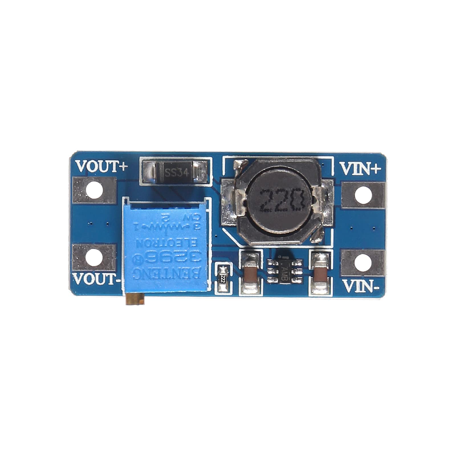 Alinan 15pcs MT3608 DC-DC Boost Converter 2A Adjustable Step Up Voltage Regulator Module 2V-24V to 5V-28V Power Supply