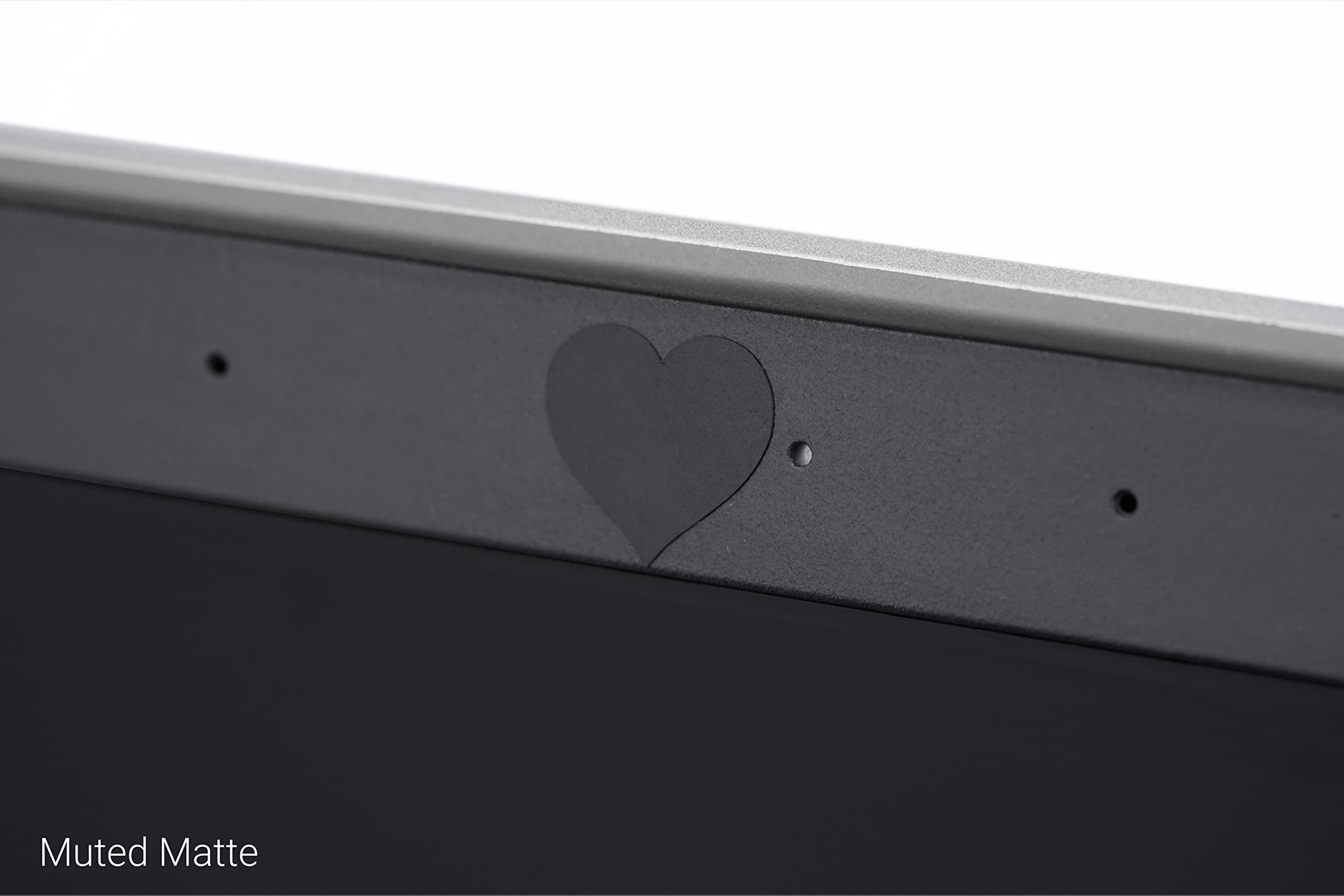 Blocked Webcam/Camera Vinyl Covers | 57 Low Tack Restickable Webcam Sticker | 3 Sizes | Black 57 Pack Hearts (Muted Matte)