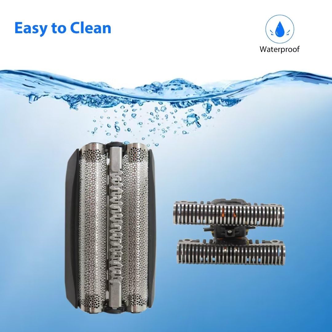 Upgraded 51B Black Electric Shaver Replacement Foil Head Razor Aceesories For Br Aun Waterflex Shaver 51B Mesh Cover 51S Waterfl