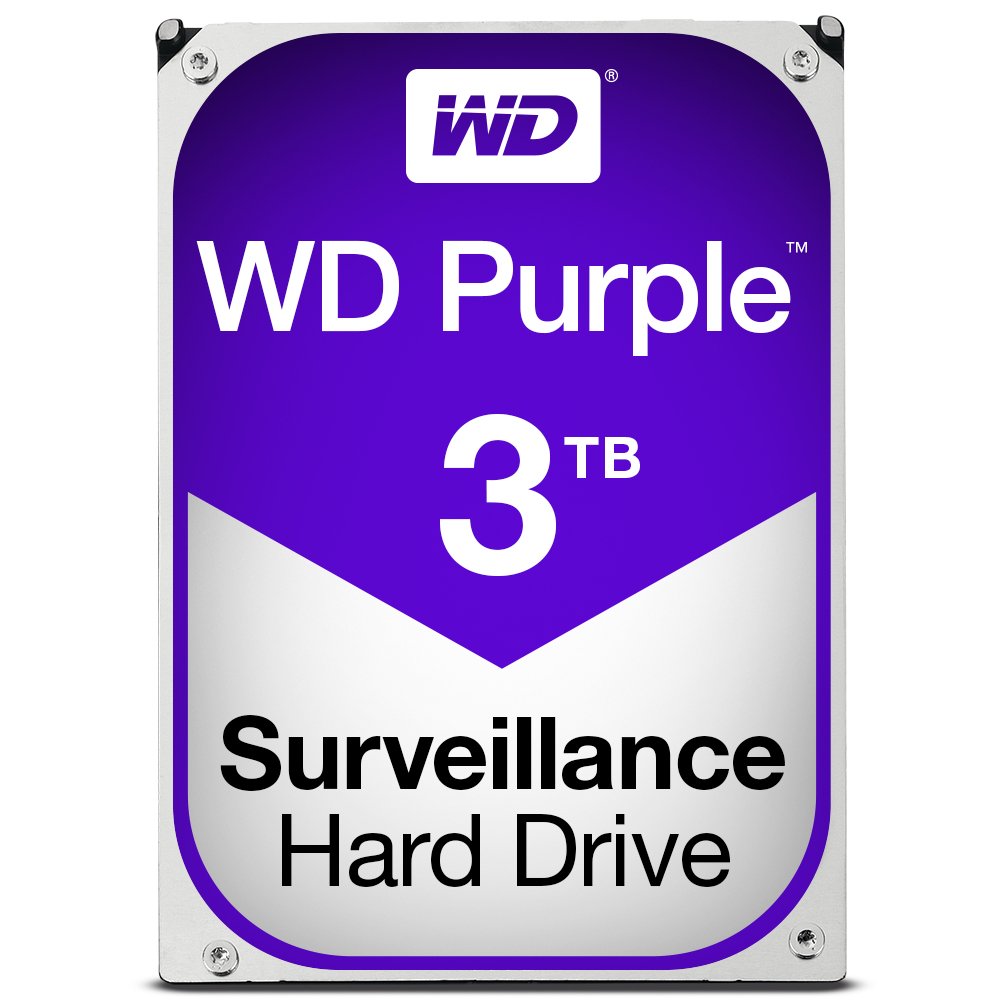 Western Digital Purple 3TB Surveillance Hard Disk Drive - 5400 RPM Class SATA 6 Gb/s 64MB Cache 3.5 Inch - WD30PURX [Old Version