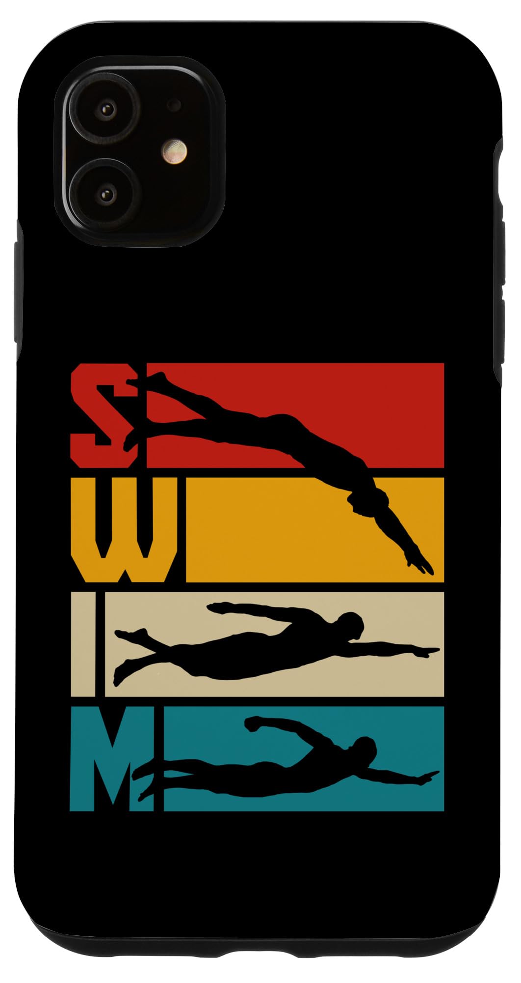 Iphone 11 Swim Swimming Vintage Retro Swimmer Case