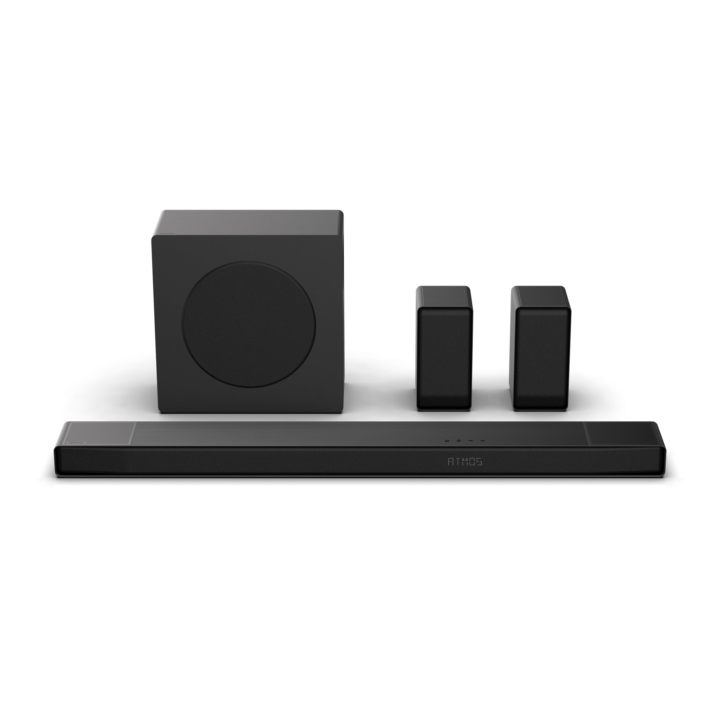Hisense AX5140Q 5.1.4Ch Sound Bar with Wireless Subwoofer, Dolby Atmos, DTS:X, Bluetooth 5.3, Roku TV Ready, HDMI/AUX/ARC/Optica
