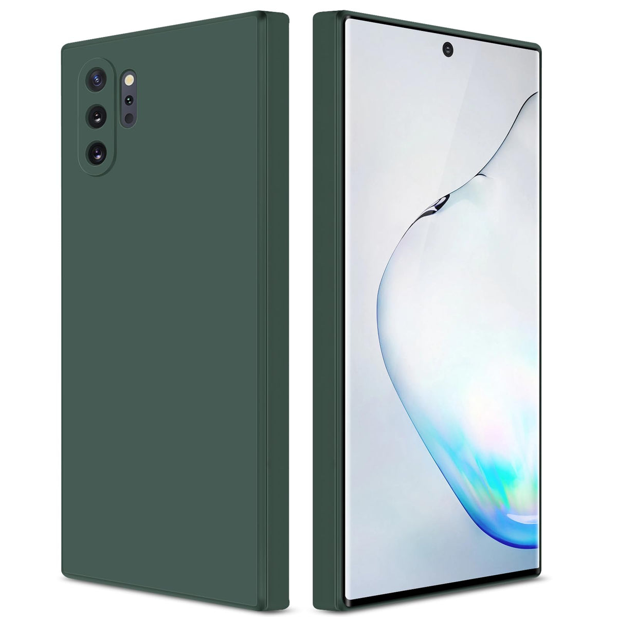 Giiyoon Silicone Case Compatible With Samsung Galaxy Note 10 Plus, Full Body Silky Soft Touch Phone Case With Camera Protection,