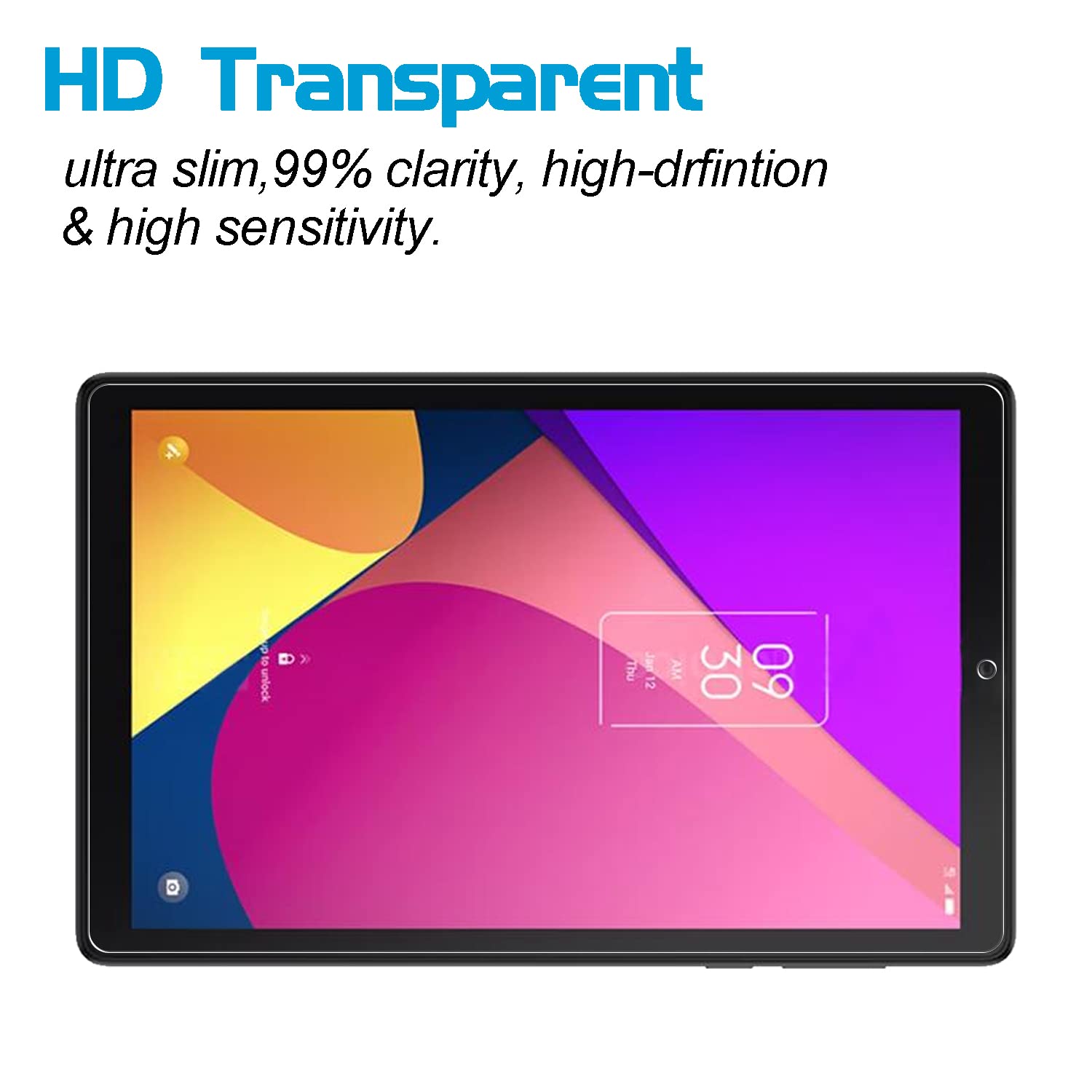 Xunylyee [2 Pack Screen Protector For Tcl Tab 8 Le (8.0 Inch), Easy Installation Tempered Glass For Tcl Tab 8 Le Model 9137W