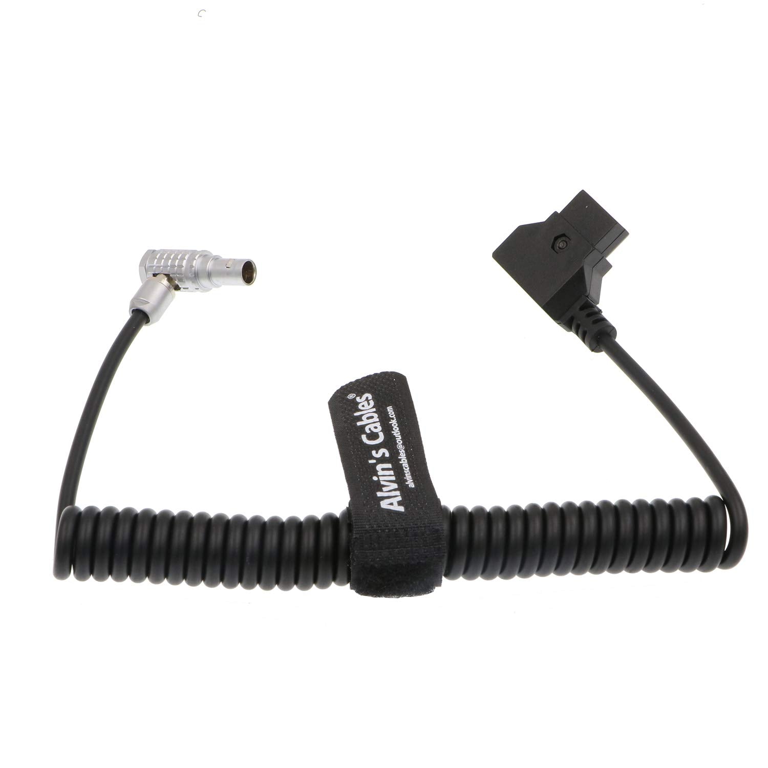 Alvin'S Cables Right Angle 2 Pin Male To D Tap Coiled Cable For Smallhd Monitor| Teradek