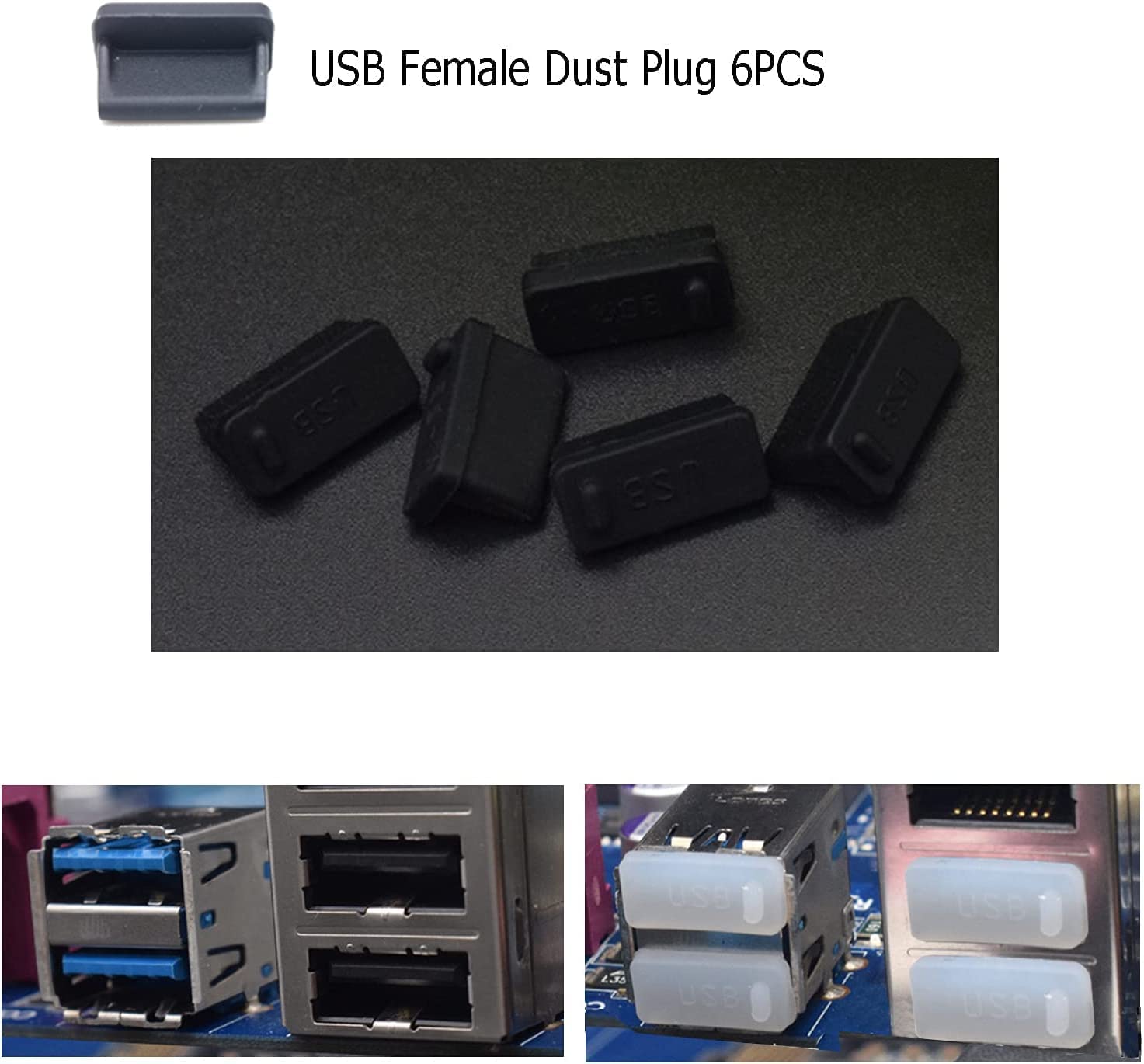 36 Pcs 6 Types Usb Anti Dust Cover Plugs, Silicone Soft Micro Usb Cap Port Protector, Usb Type C Dust Stopper, Anti Dust Cover P