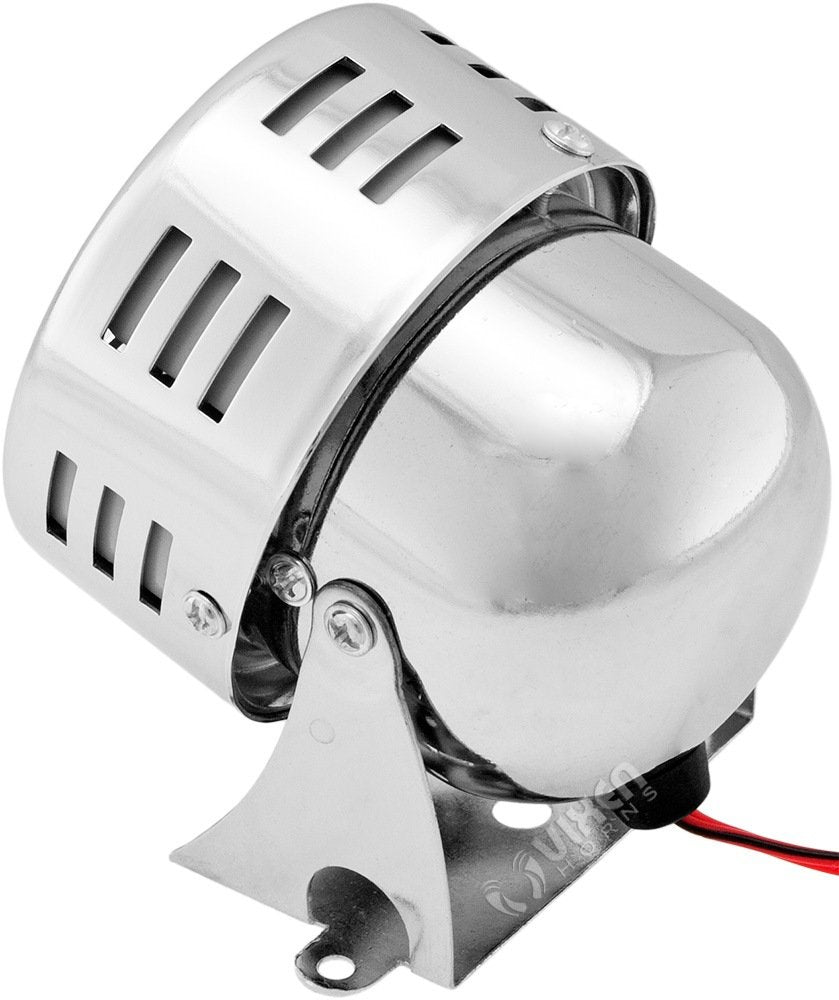 Vixen Horns Loud Electric Motor Driven Horn/Alarm/Siren (Air Raid) Small/Compact Chrome 12V Vxs 9060C