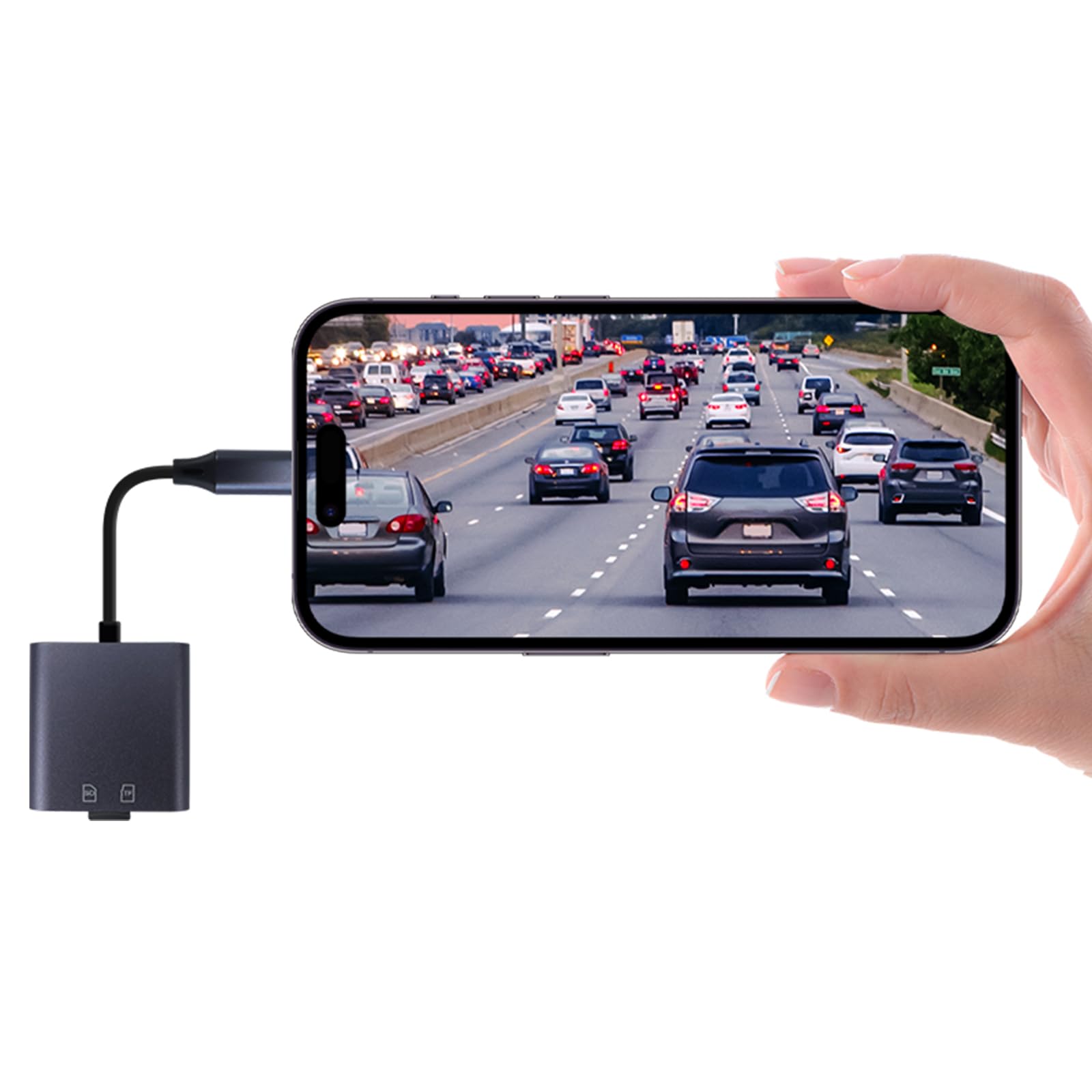 Sd Card Reader For Iphone,Lorlorkool Aluminum Memory Card Reader For Sdxc, Sdhc, Mmc, Rs Mmc, Micro Sdxc, Micro Sd,No Applicatio