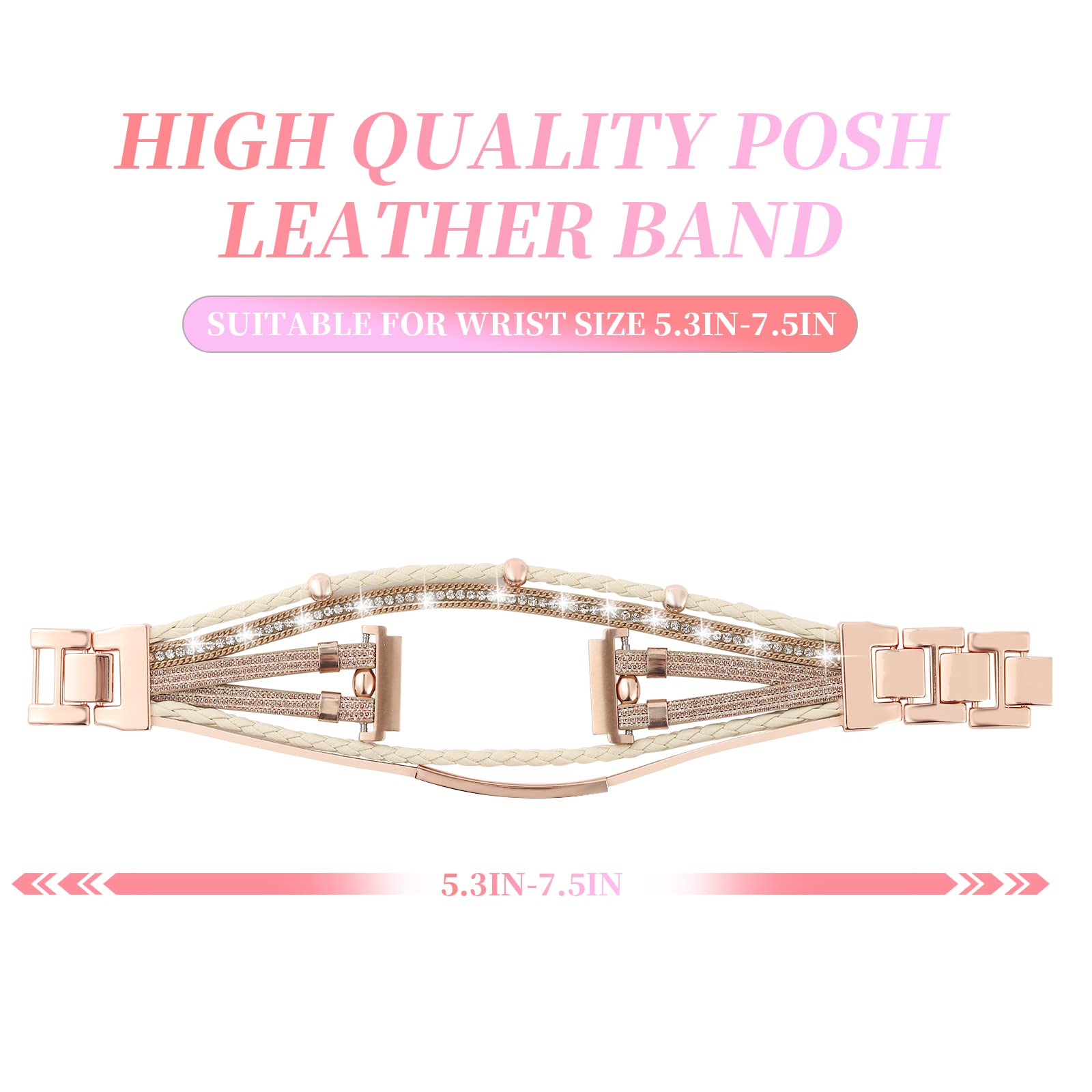 Posh Leather Bands For Samsung Galaxy Watch 5/Watch 6/Galaxy Watch 4 Band 40Mm 44Mm/Galaxy Watch 5 Pro Band/Watch 4/ Watch 6 Cla