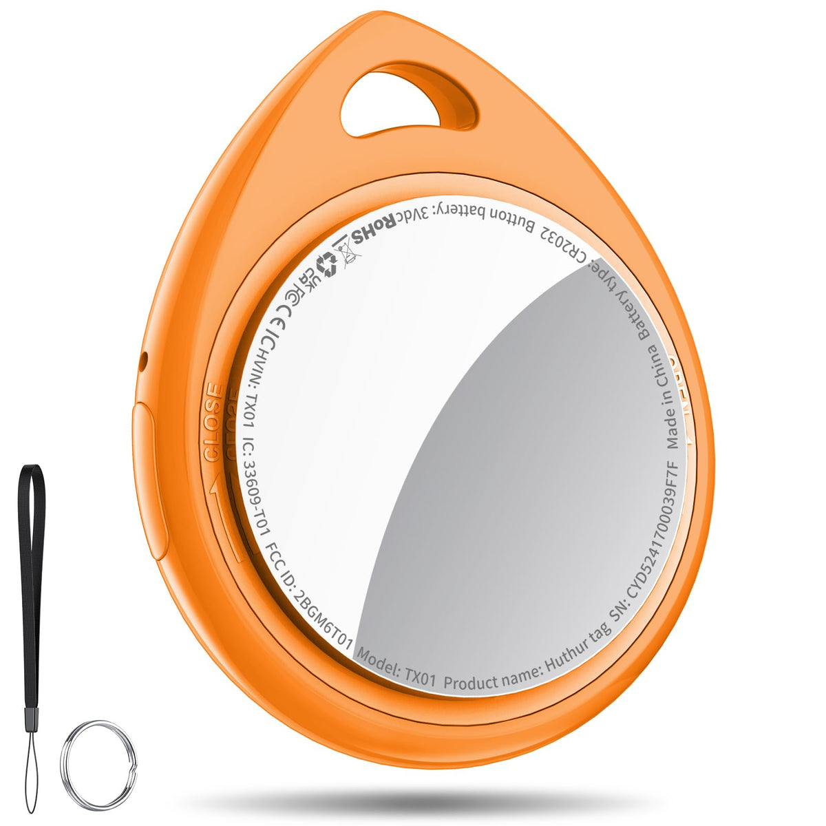 Tracker Tag 1 Pack Orange, 5.3 Bluetooth Tracker Work with Apple Find ...